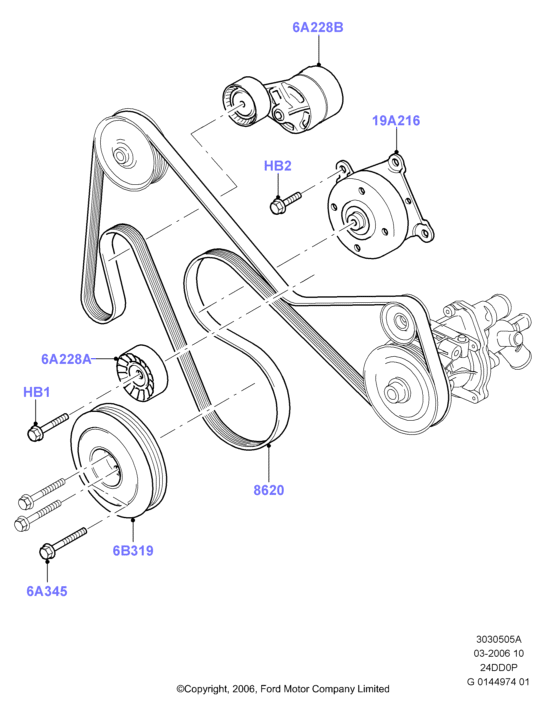 FORD 1425498 - Keilrippenriemensatz alexcarstop-ersatzteile.com