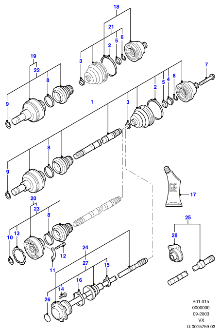 FORD 1358766 - Faltenbalg, Antriebswelle alexcarstop-ersatzteile.com