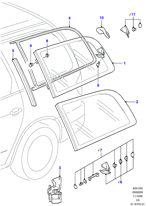 FORD 1096729 - Seitenscheibe alexcarstop-ersatzteile.com