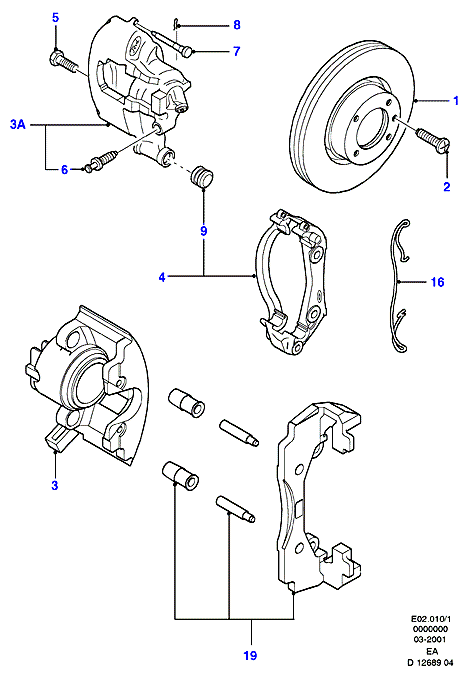 FORD 5023998 - Bremsbelagsatz, Scheibenbremse alexcarstop-ersatzteile.com