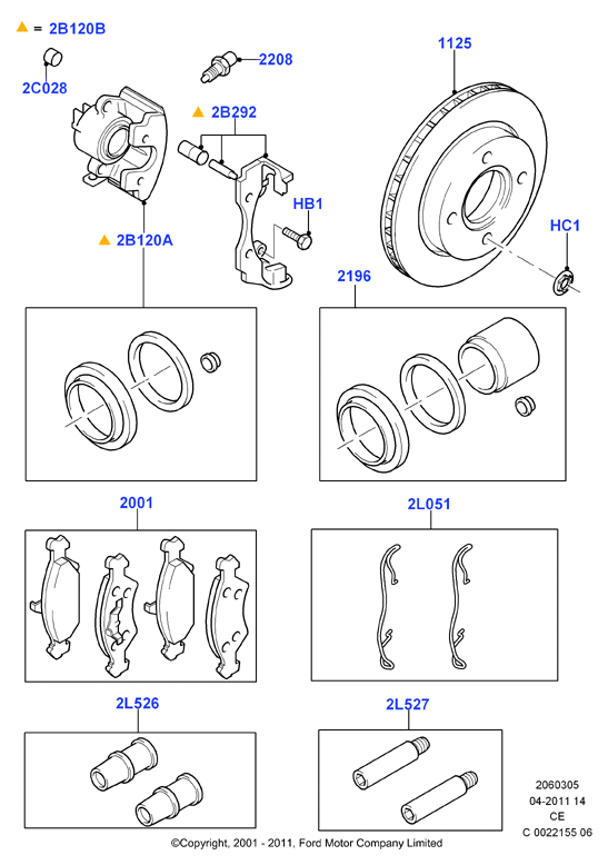 FORD 1478467 - Bremssattel alexcarstop-ersatzteile.com