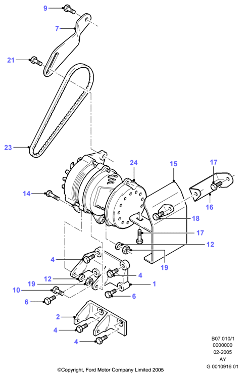 FORD 6158518 - Keilriemen alexcarstop-ersatzteile.com