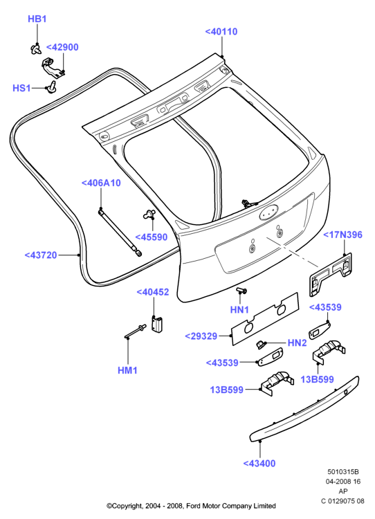 FORD 1354972 - Stoßfänger alexcarstop-ersatzteile.com