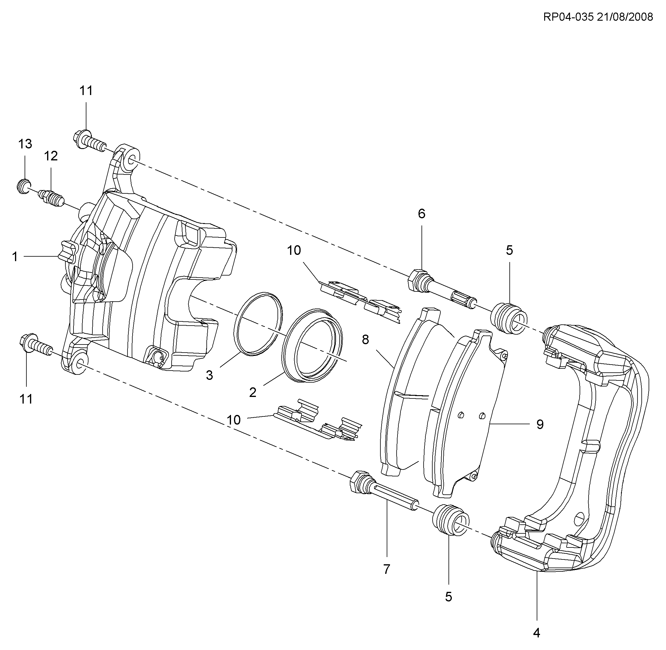 KIA 13301234 - Bremsbelagsatz, Scheibenbremse alexcarstop-ersatzteile.com