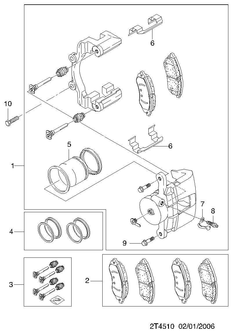 Opel 94566892 - Bremsbelagsatz, Scheibenbremse alexcarstop-ersatzteile.com