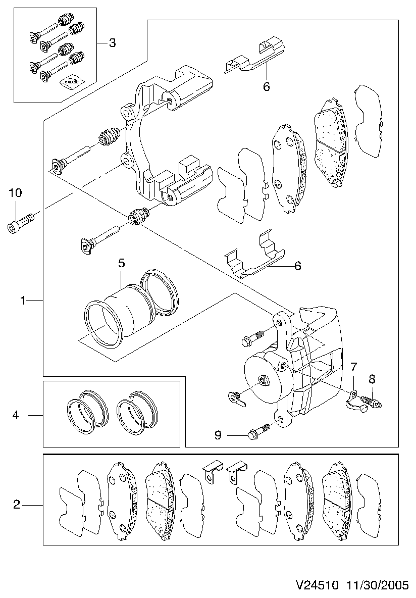 Chevrolet 96475027 - Bremsbelagsatz, Scheibenbremse alexcarstop-ersatzteile.com