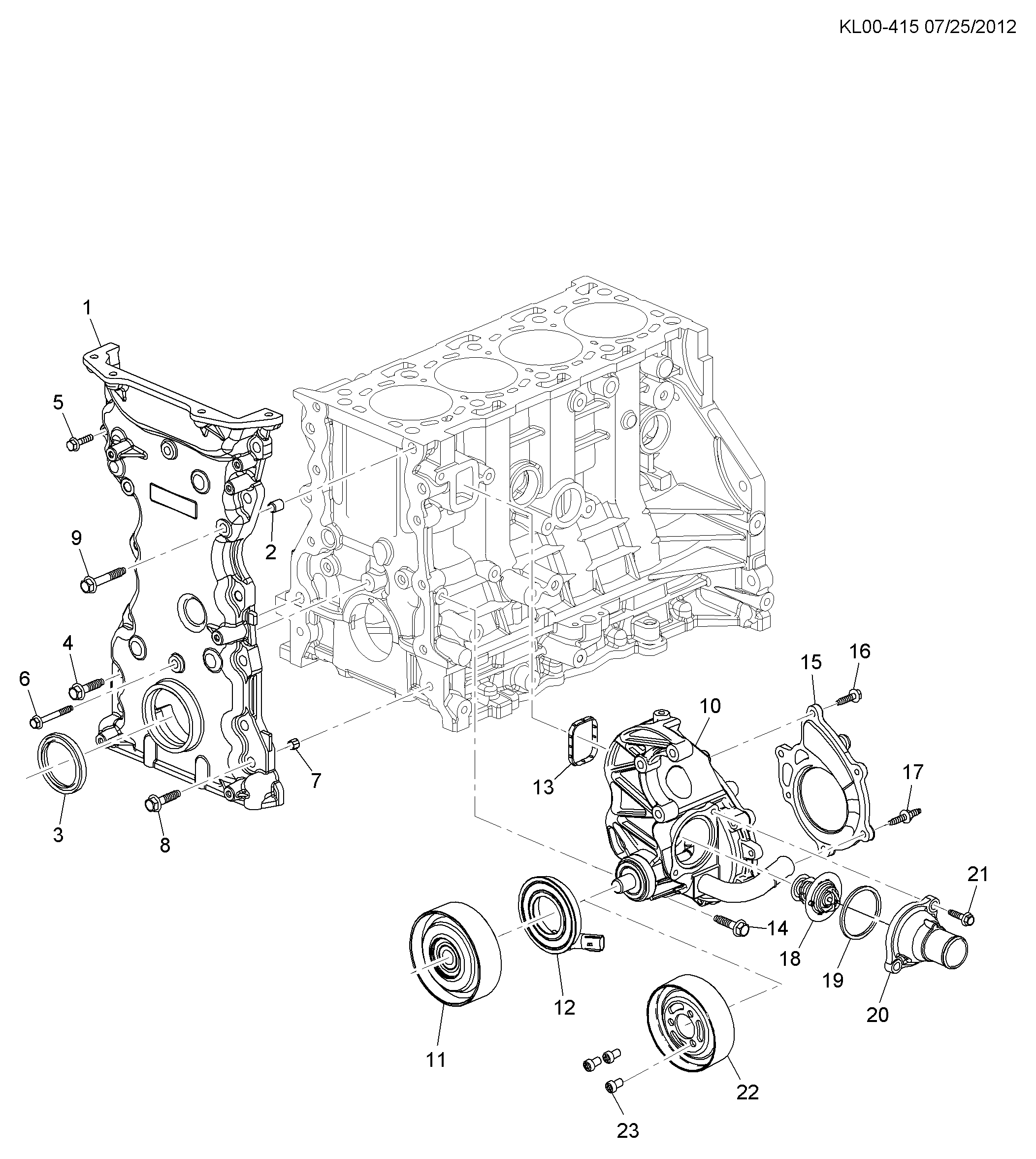 Vauxhall 96868335 - Thermostat, Kühlmittel alexcarstop-ersatzteile.com