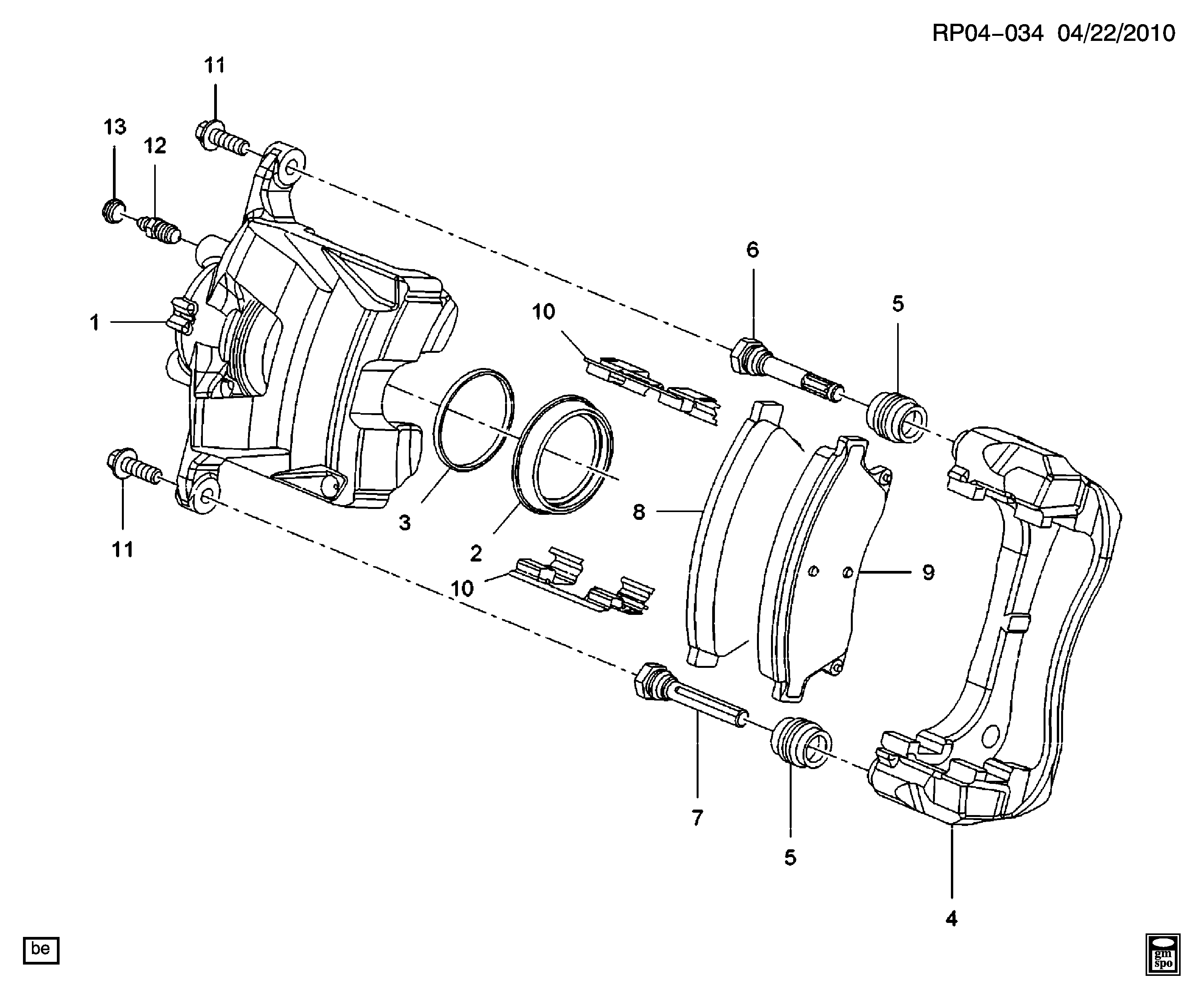 Chevrolet 13412272 - Bremsbelagsatz, Scheibenbremse alexcarstop-ersatzteile.com