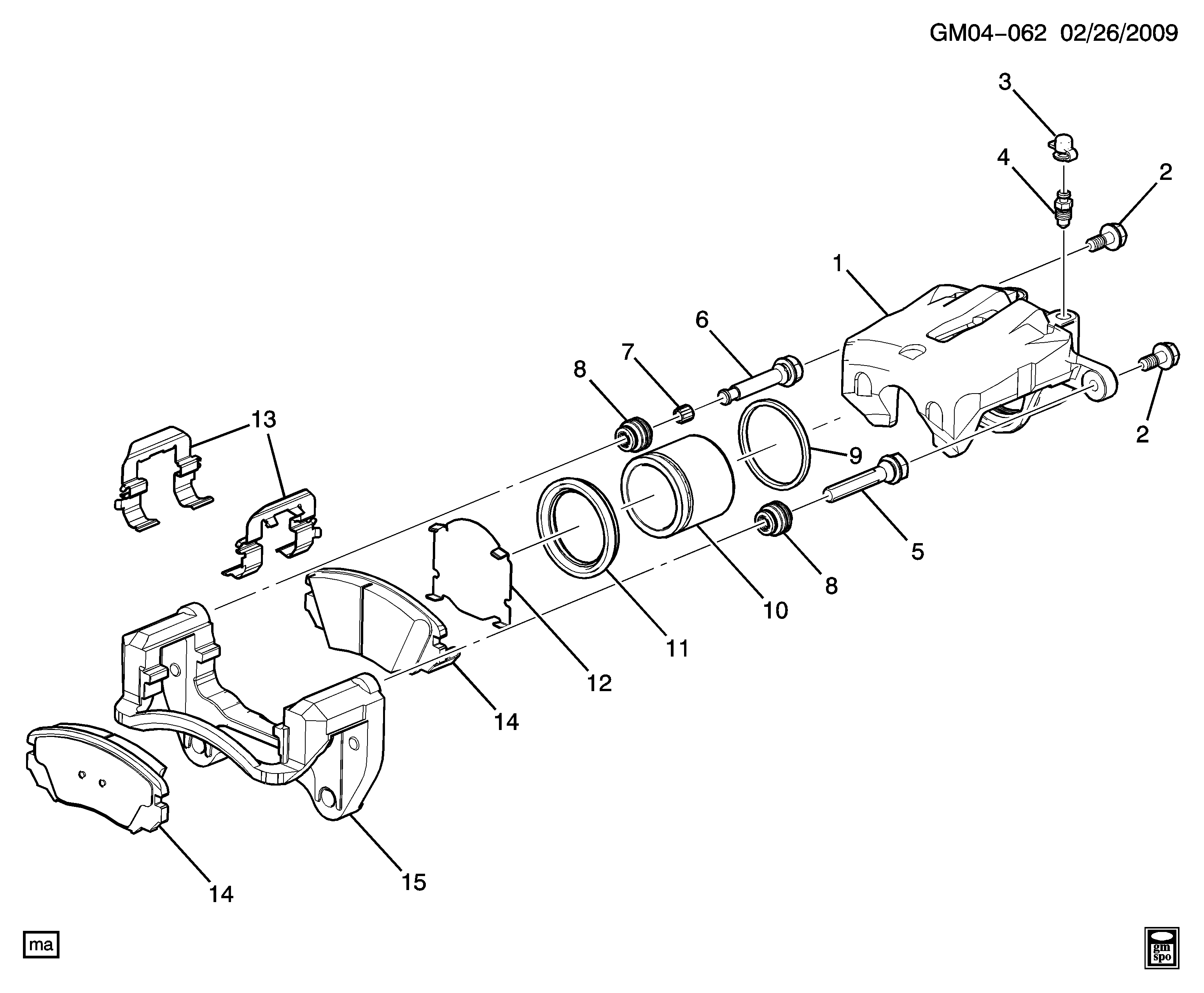 Buick 22959105 - Bremsbelagsatz, Scheibenbremse alexcarstop-ersatzteile.com