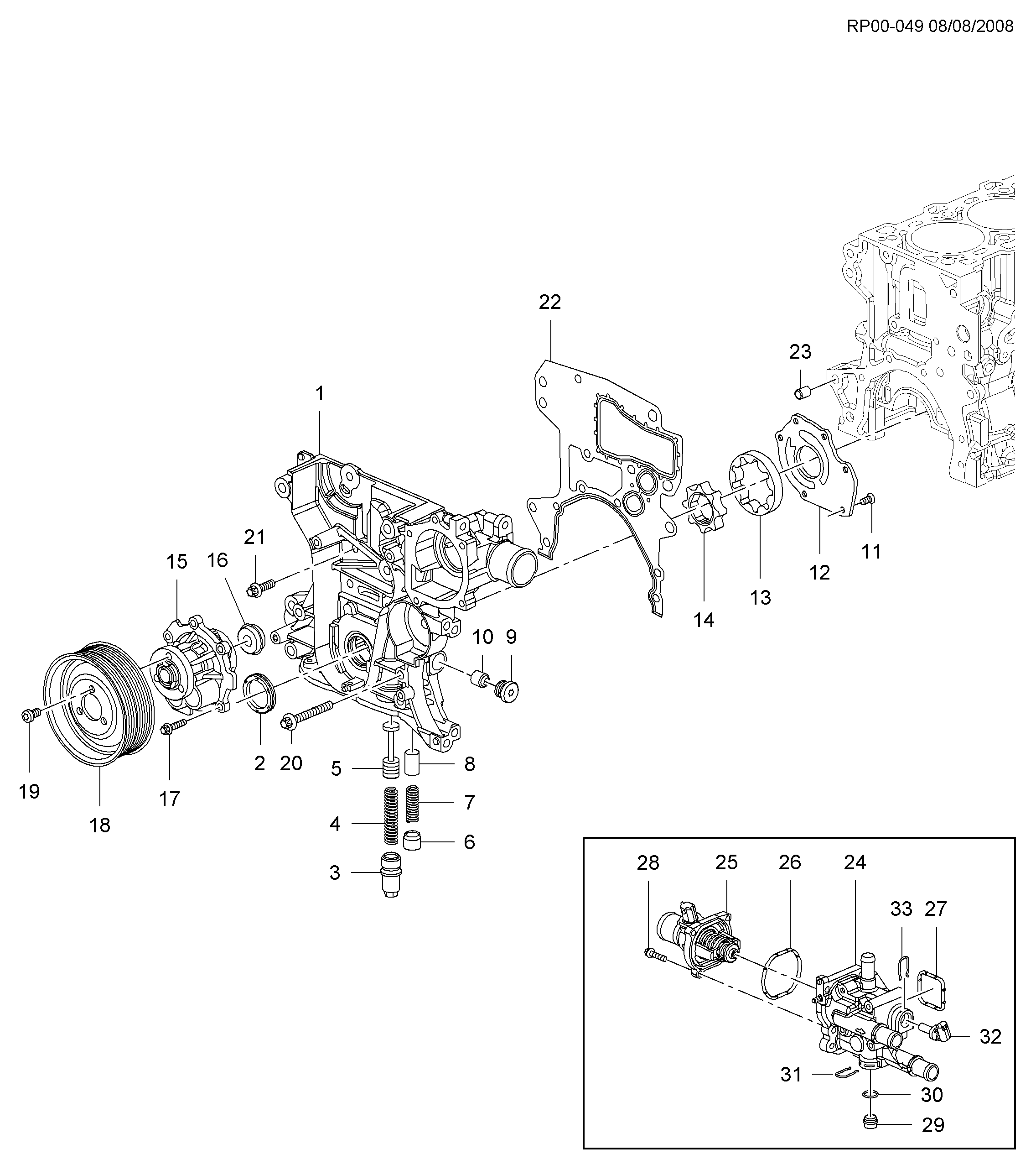 Opel 25195119 - Wasserpumpe alexcarstop-ersatzteile.com