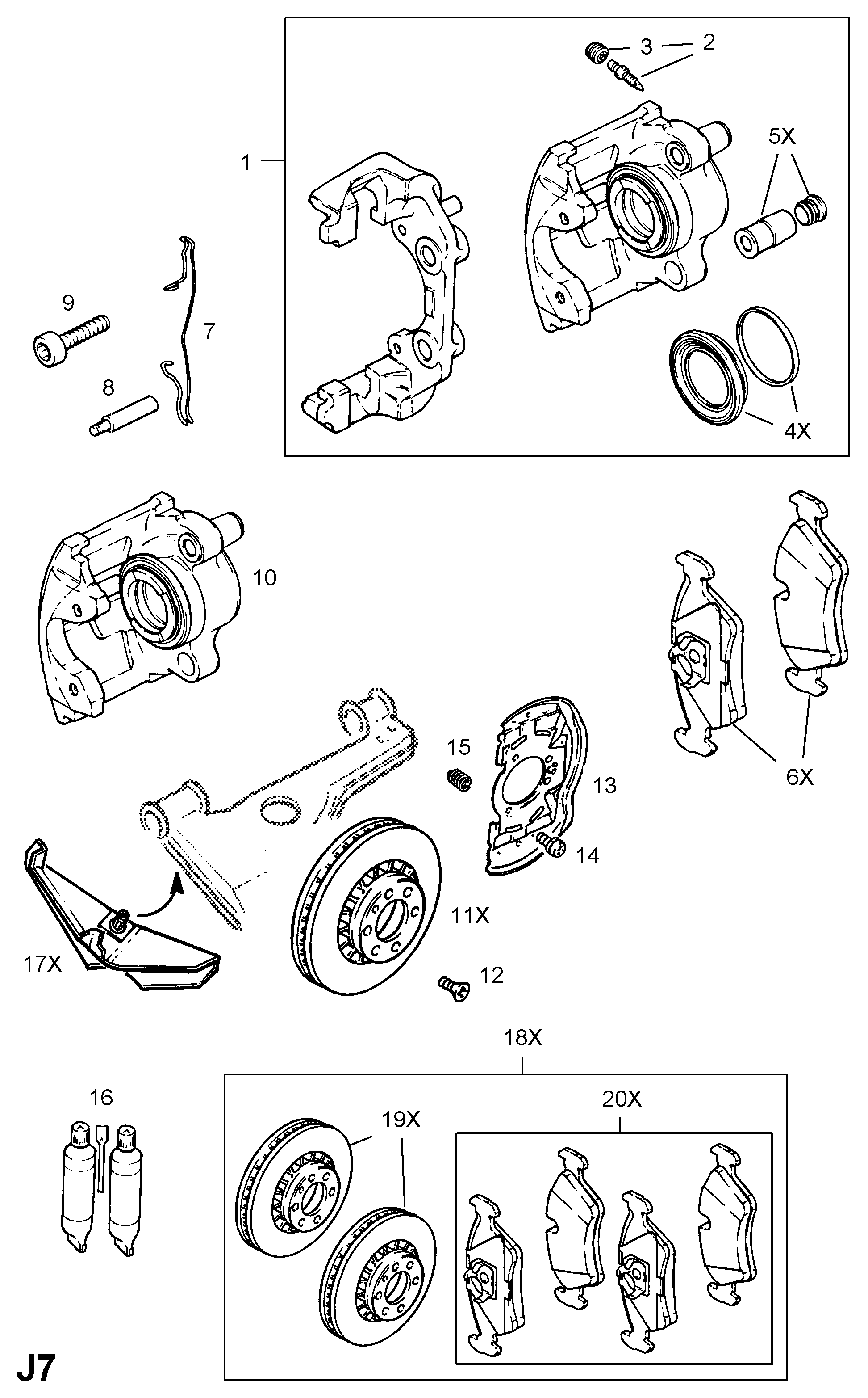 Vauxhall 1605966 - Bremsbelagsatz, Scheibenbremse alexcarstop-ersatzteile.com