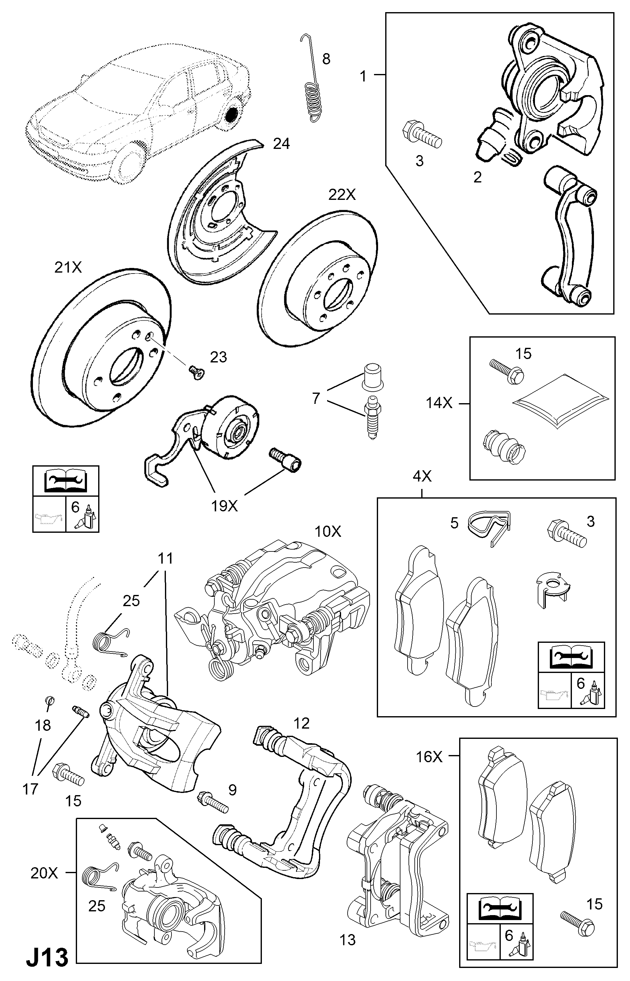 Chevrolet 1605093 - Bremsbelagsatz, Scheibenbremse alexcarstop-ersatzteile.com