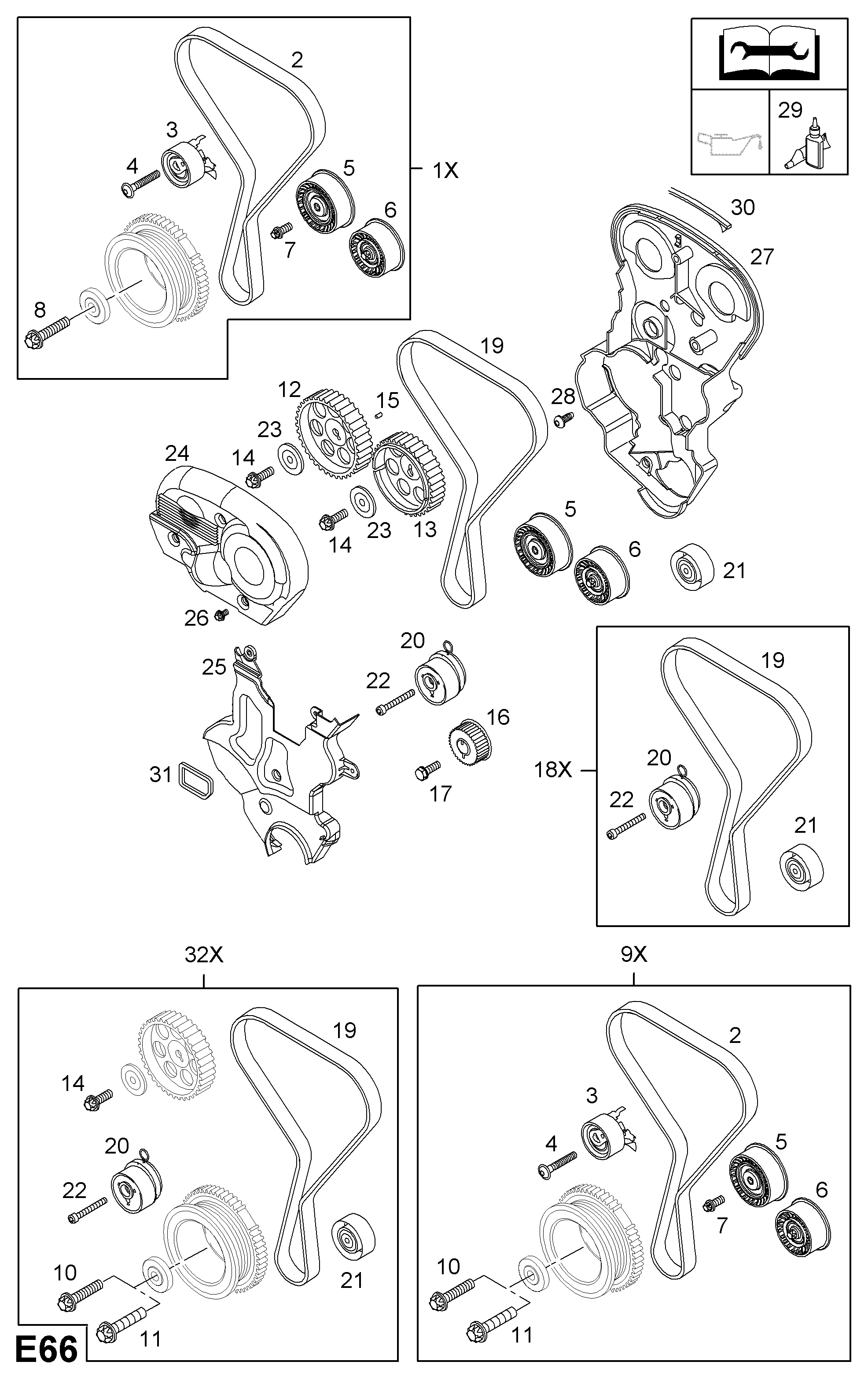 Vauxhall 5636451 - Spannrolle, Zahnriemen alexcarstop-ersatzteile.com