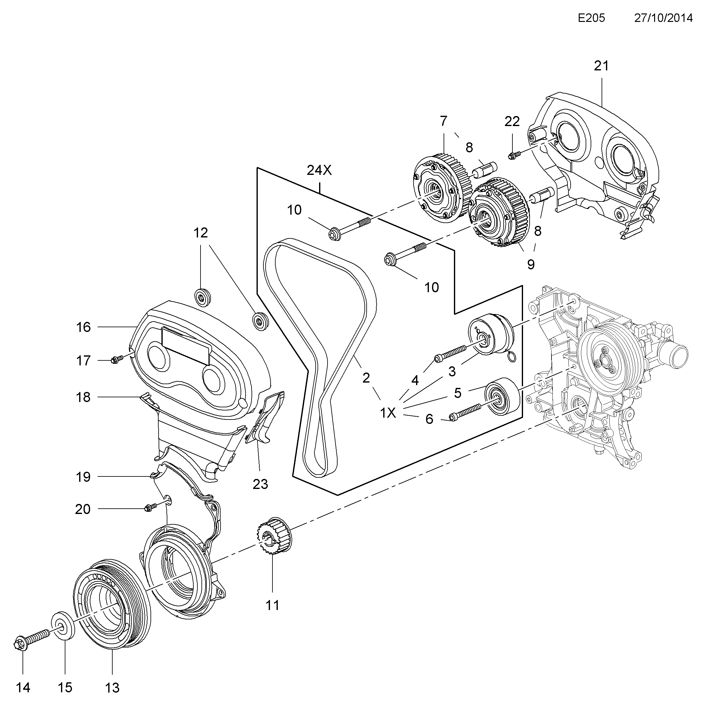 Vauxhall 6 36 160 - Spannrolle, Zahnriemen alexcarstop-ersatzteile.com