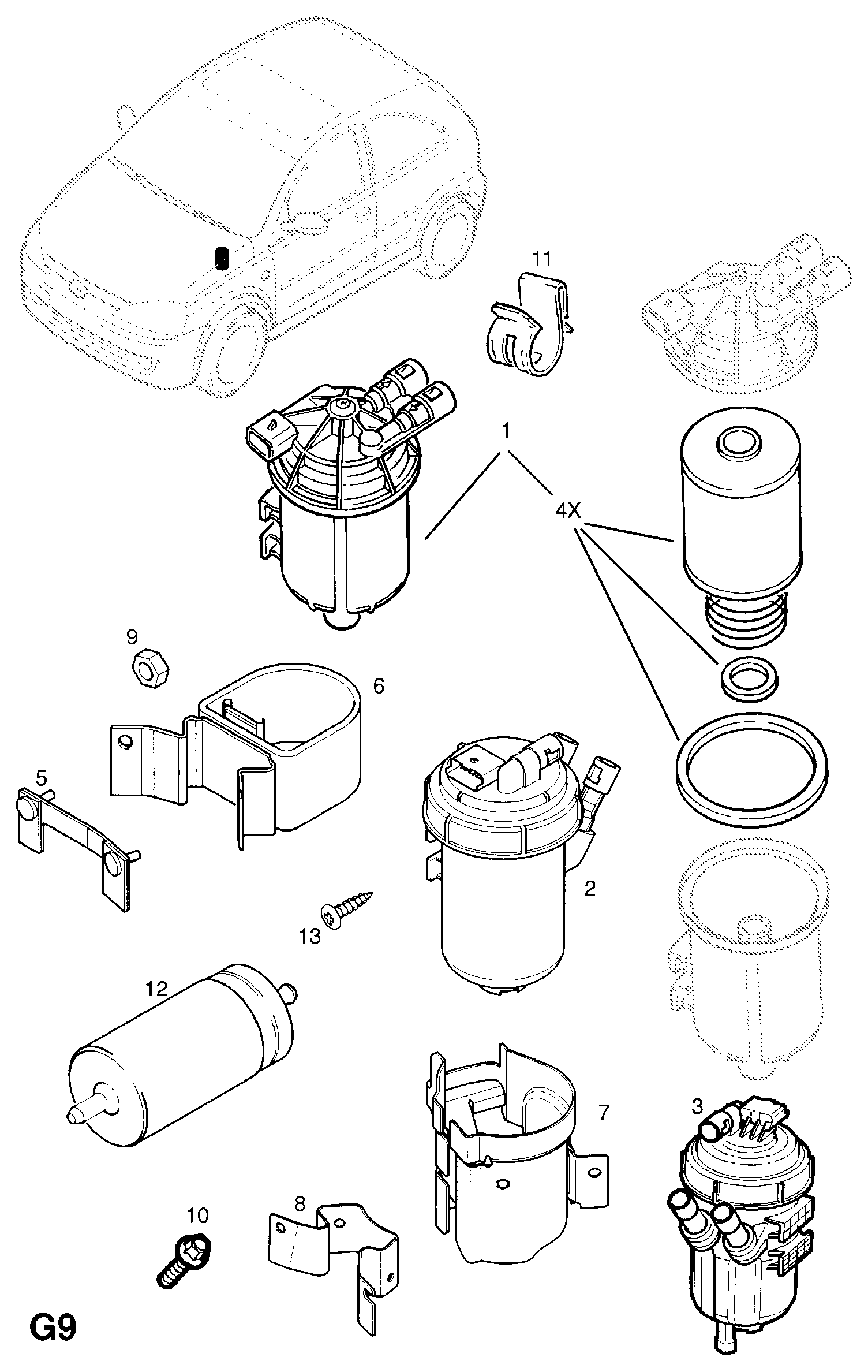 Opel 818568 - Kraftstofffilter alexcarstop-ersatzteile.com