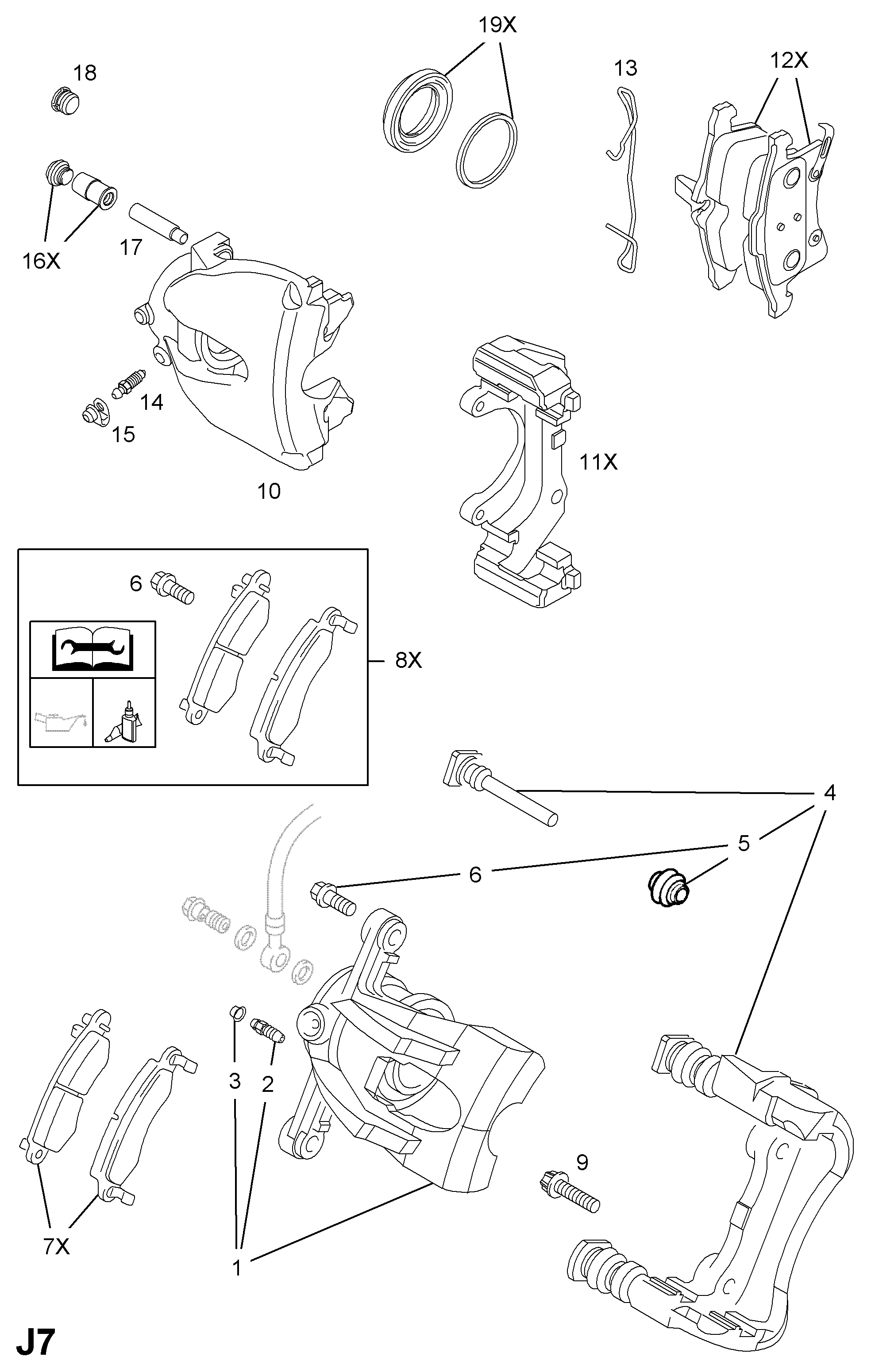 Vauxhall 1605974 - Bremsbelagsatz, Scheibenbremse alexcarstop-ersatzteile.com