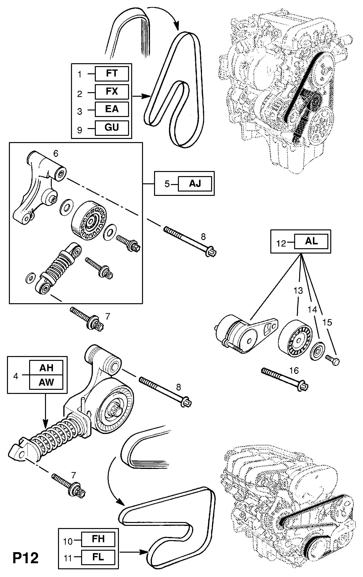 Opel 1340642 - Keilrippenriemen alexcarstop-ersatzteile.com