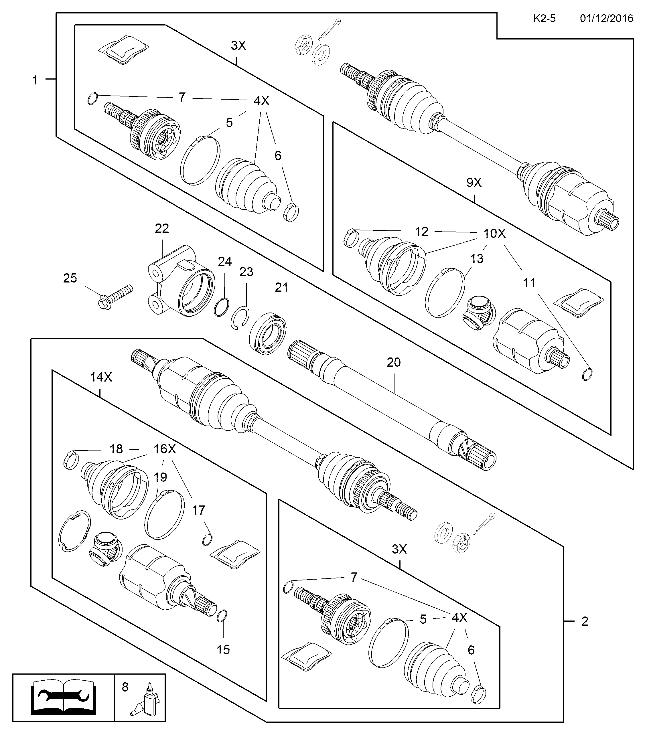 Vauxhall 1603259 - Faltenbalg, Antriebswelle alexcarstop-ersatzteile.com