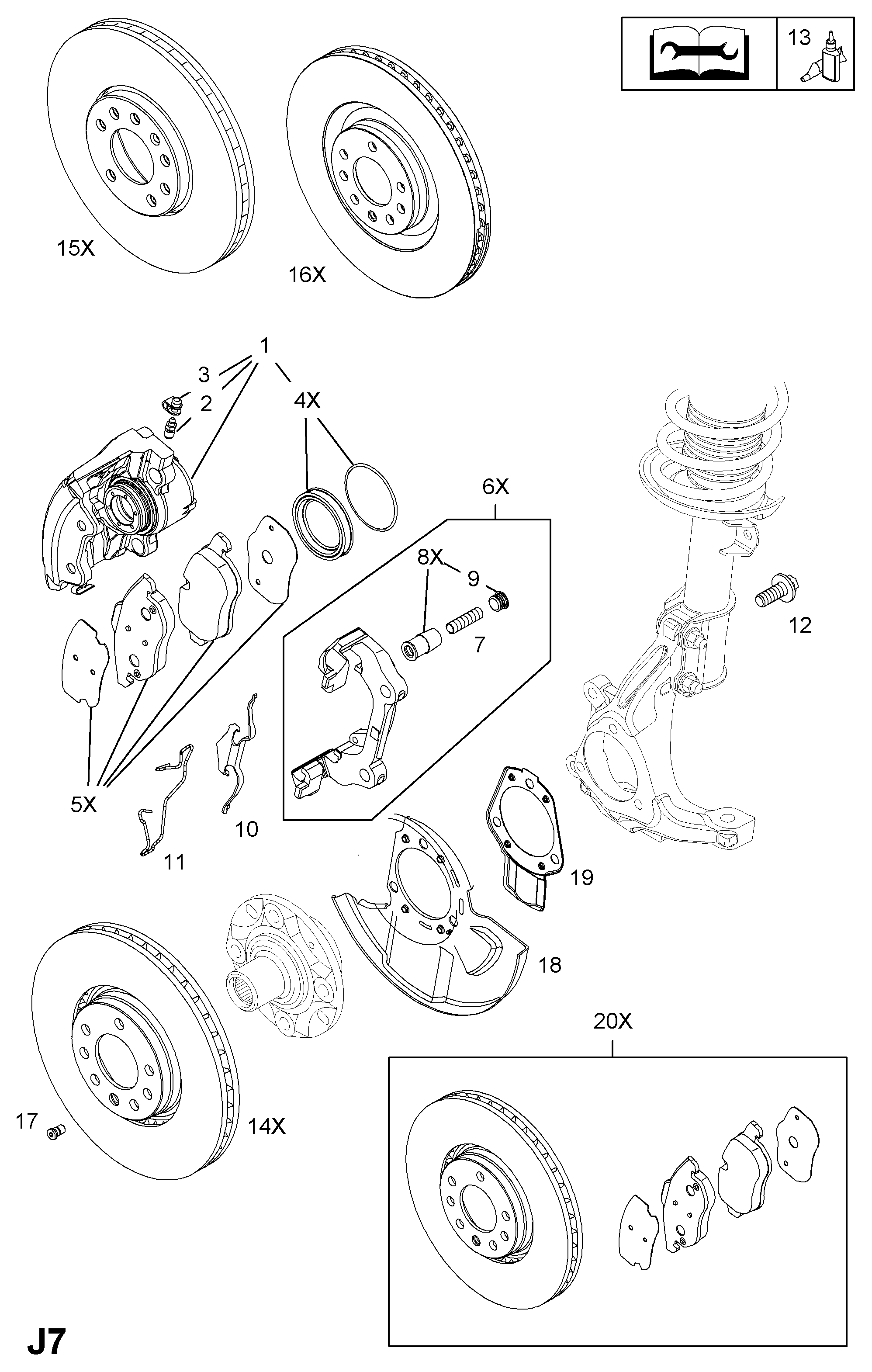 Vauxhall 1605972 - Bremsbelagsatz, Scheibenbremse alexcarstop-ersatzteile.com