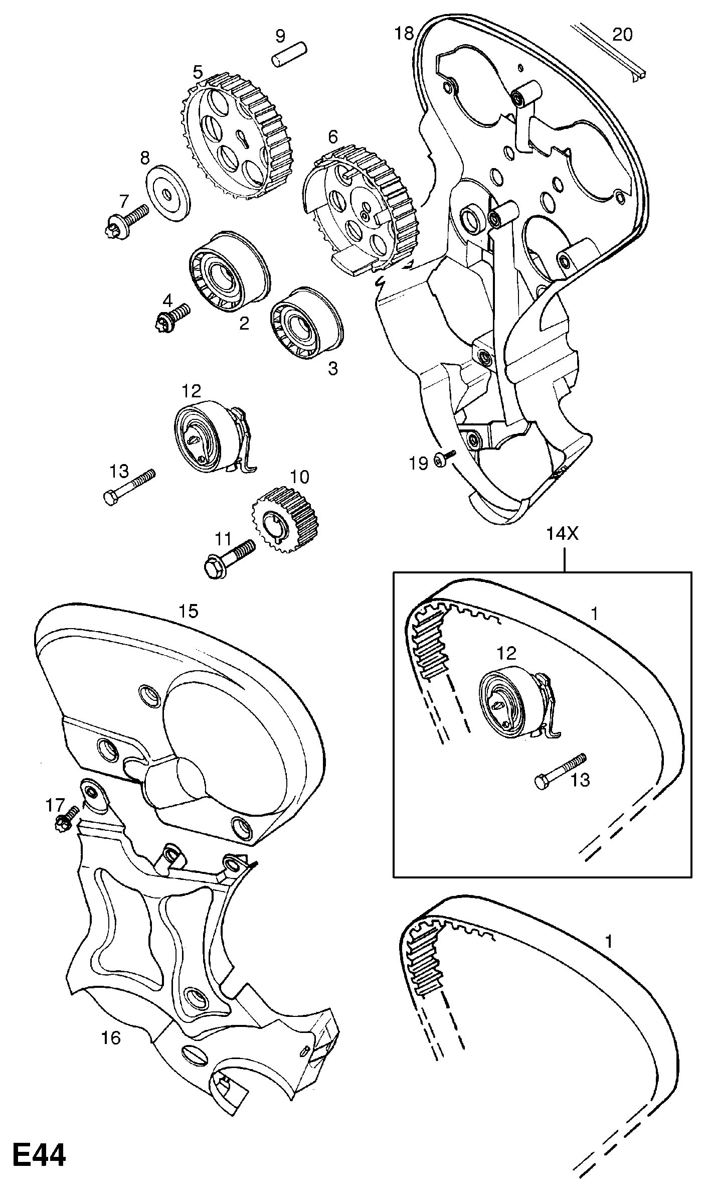 Chevrolet 636575 - Wasserpumpe + Zahnriemensatz alexcarstop-ersatzteile.com