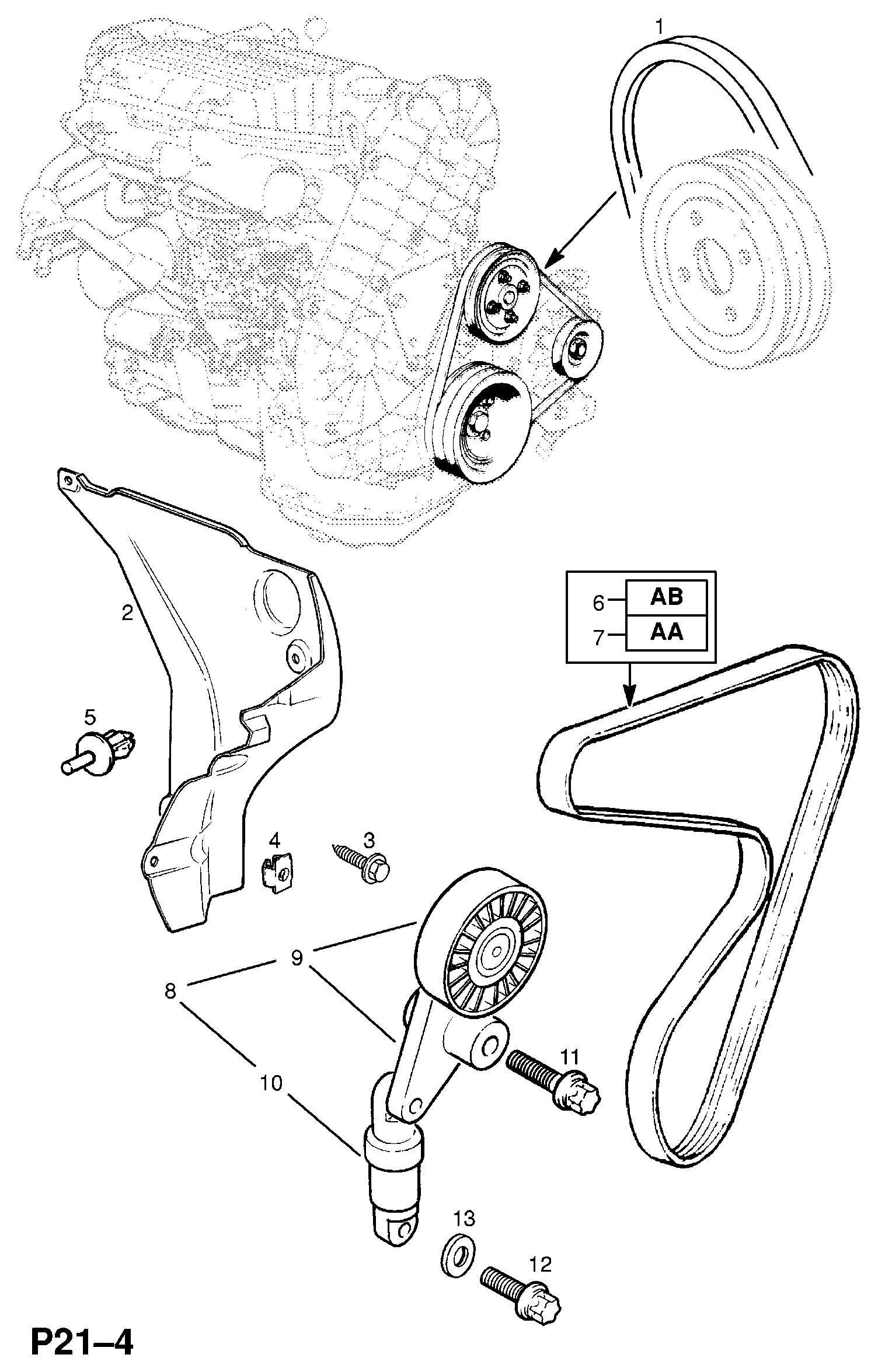 Opel 1340681 - Keilriemen alexcarstop-ersatzteile.com