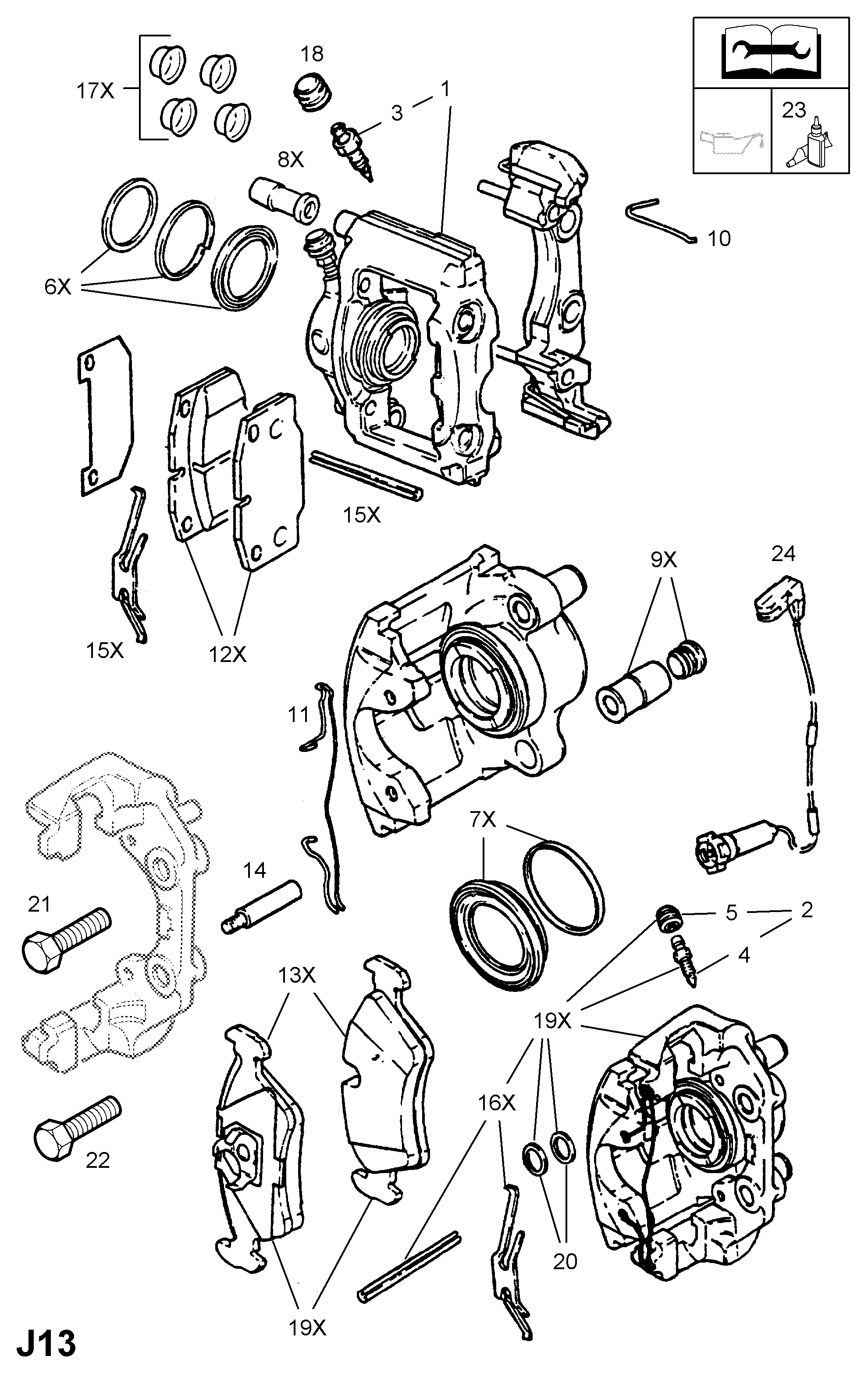 Chevrolet 1605789 - Bremsbelagsatz, Scheibenbremse alexcarstop-ersatzteile.com