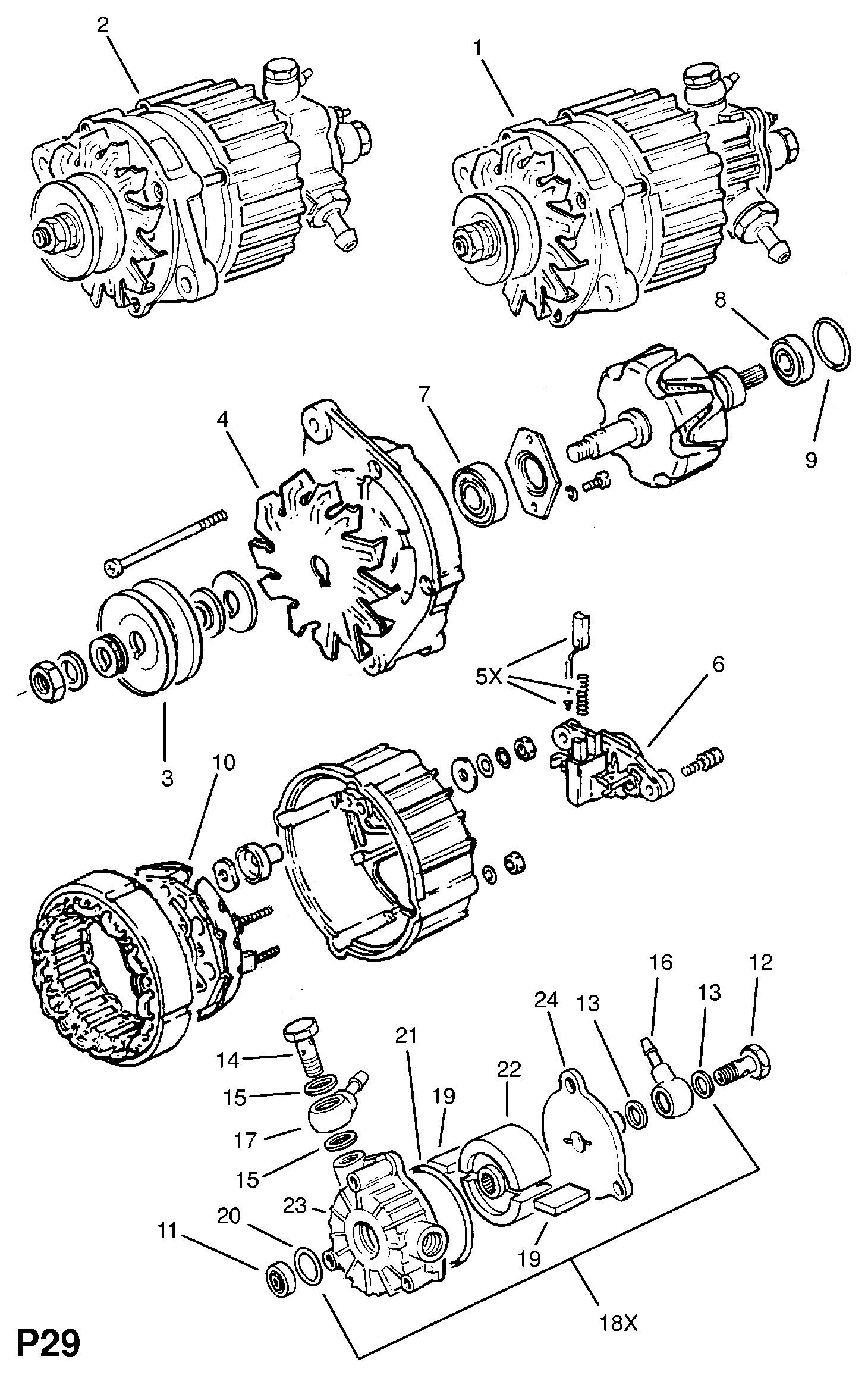 Opel 12 04 036 - Generator alexcarstop-ersatzteile.com