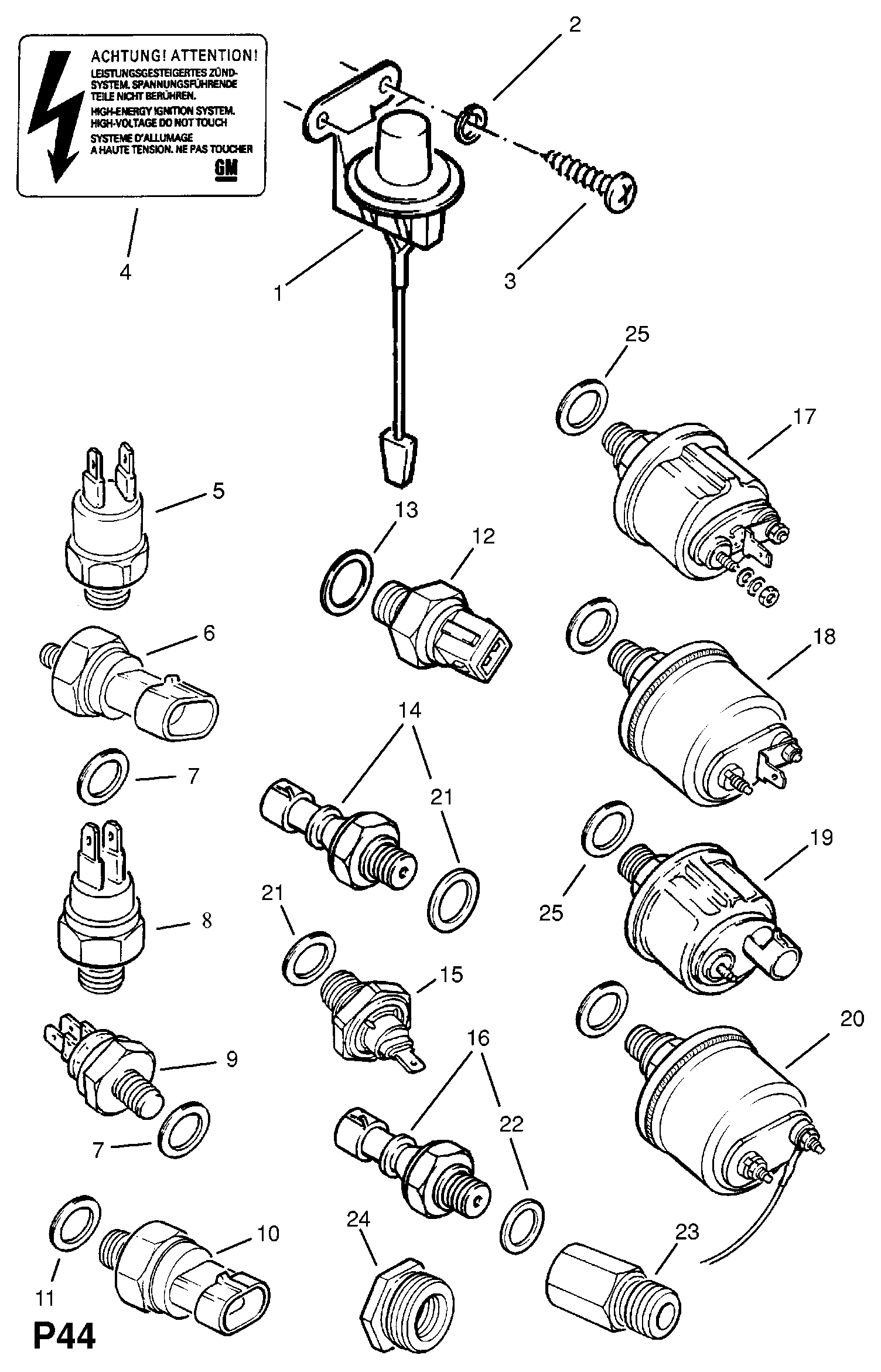 Vauxhall 12 52 562 - Sensor, Öldruck alexcarstop-ersatzteile.com