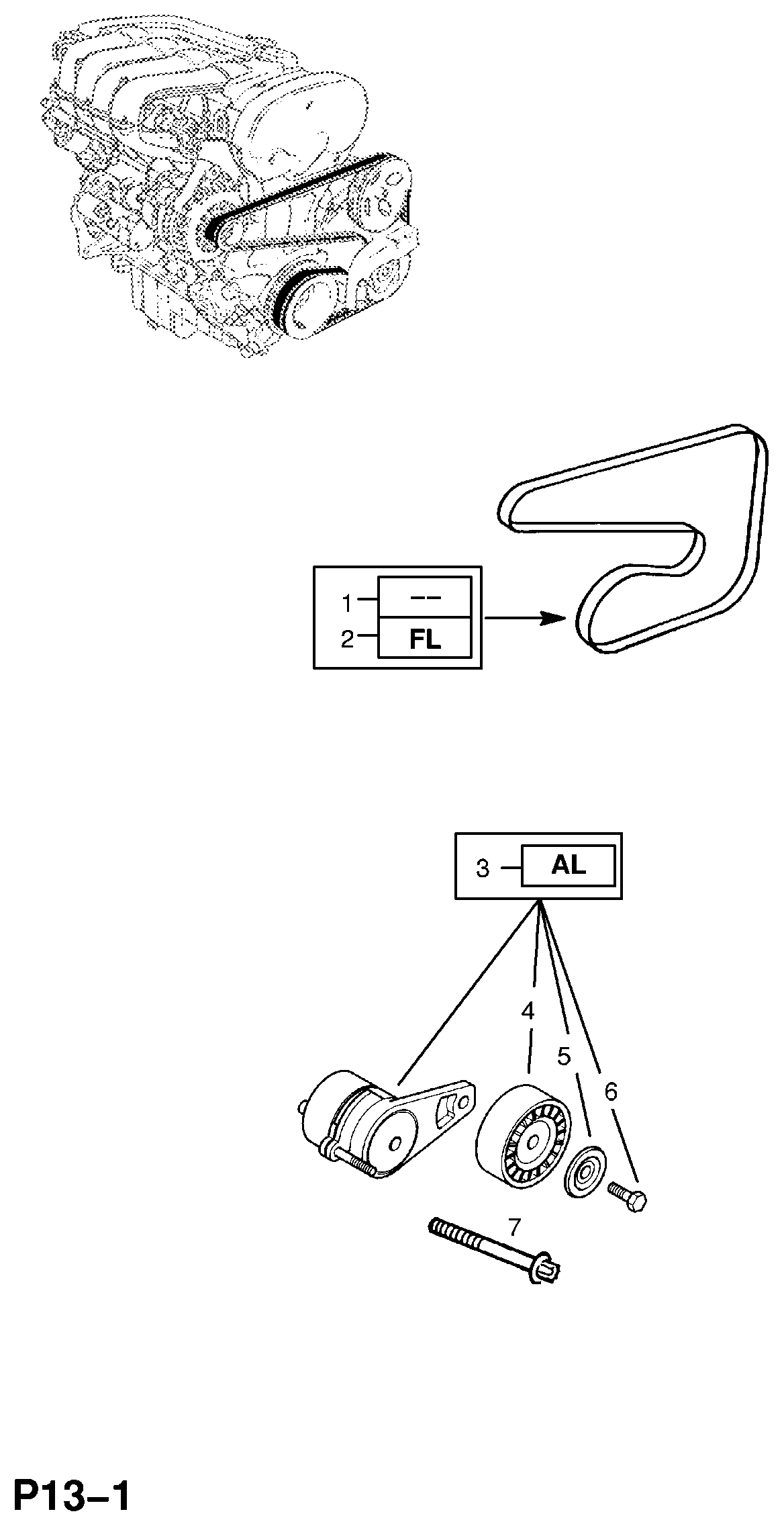 Vauxhall 1340555 - Umlenk / Führungsrolle, Keilrippenriemen alexcarstop-ersatzteile.com