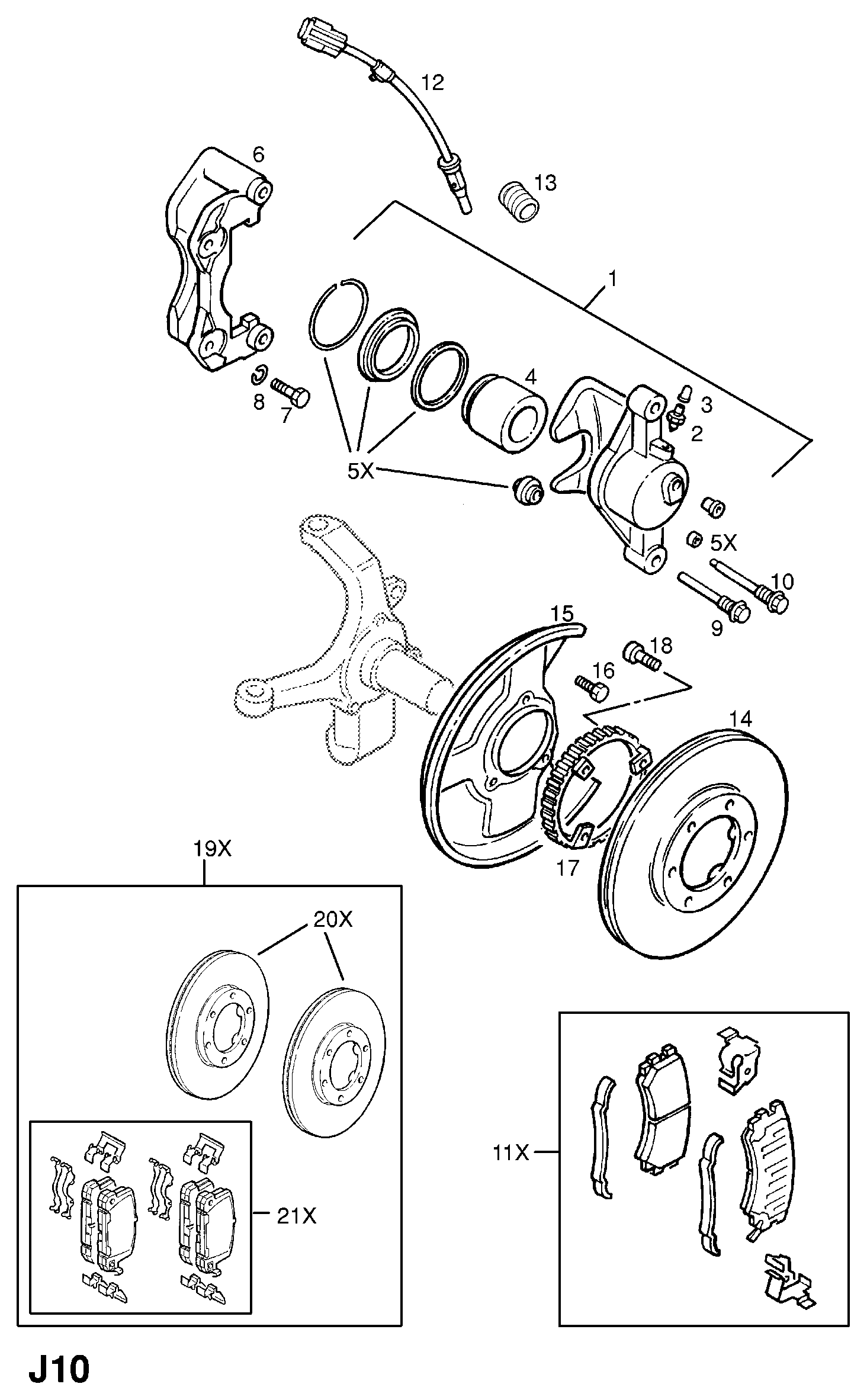 Vauxhall 1605017 - Bremsbelagsatz, Scheibenbremse alexcarstop-ersatzteile.com