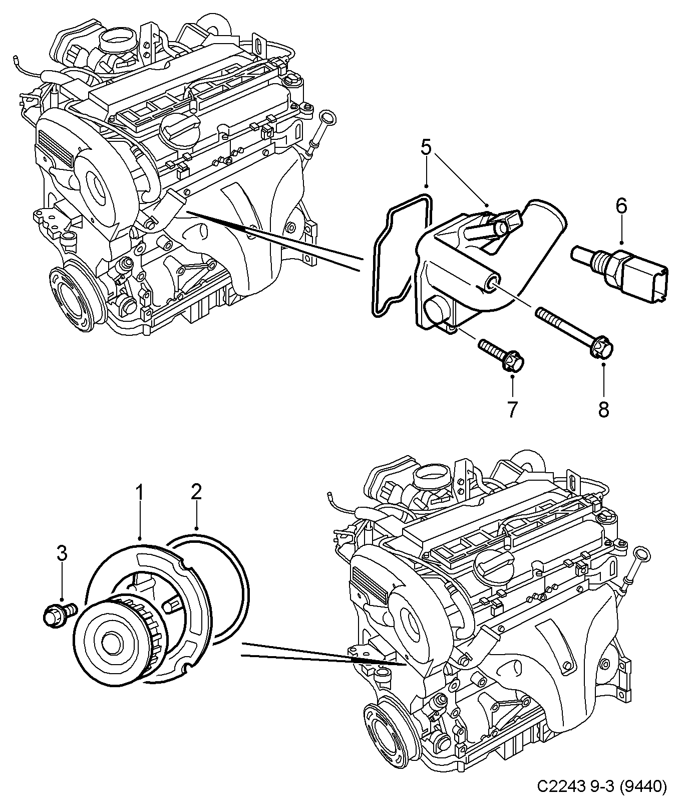 Vauxhall 90543935 - Wasserpumpe alexcarstop-ersatzteile.com