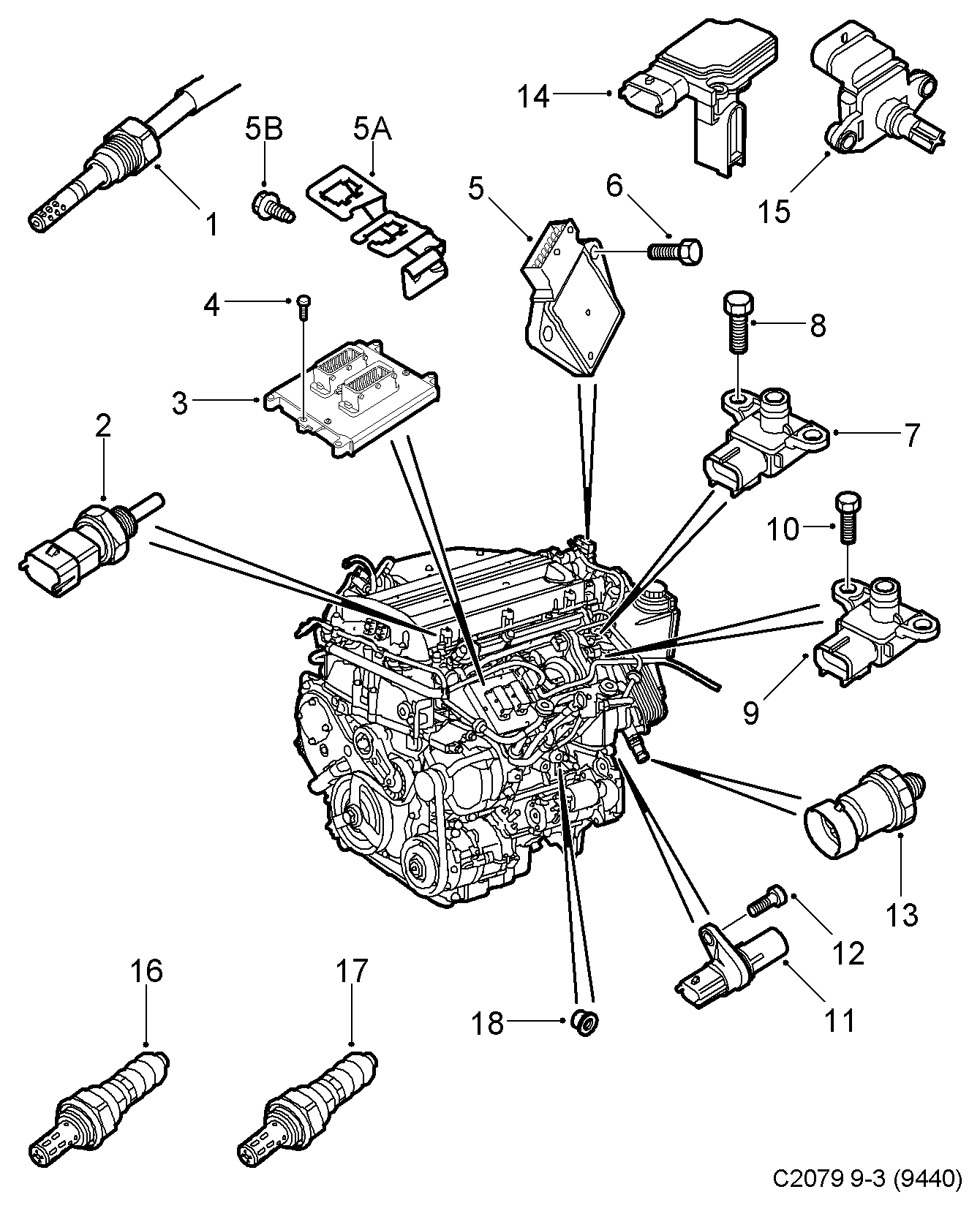 SAAB 12789959 - Impulsgeber, Kurbelwelle alexcarstop-ersatzteile.com