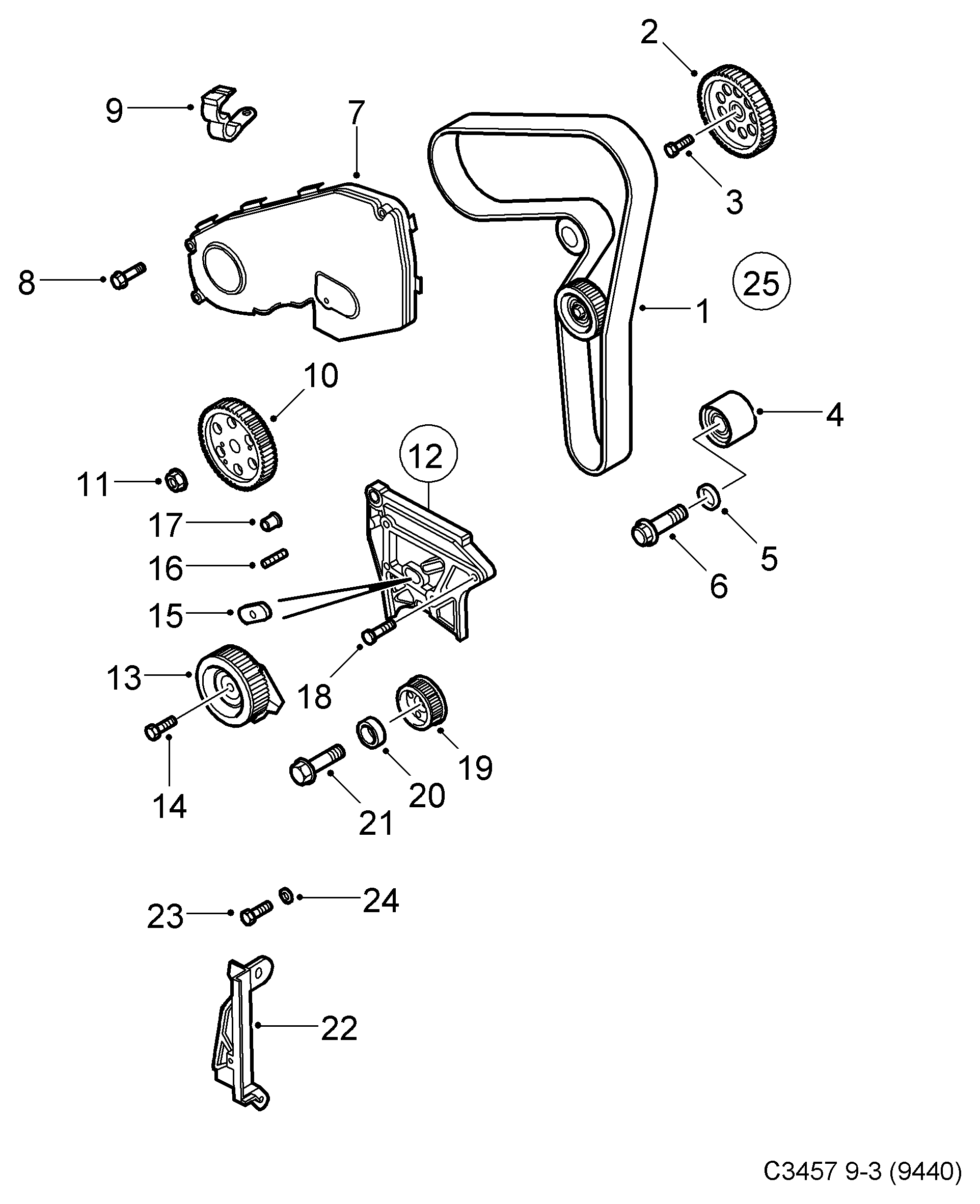 Chevrolet 93185336 - Zahnriemen alexcarstop-ersatzteile.com