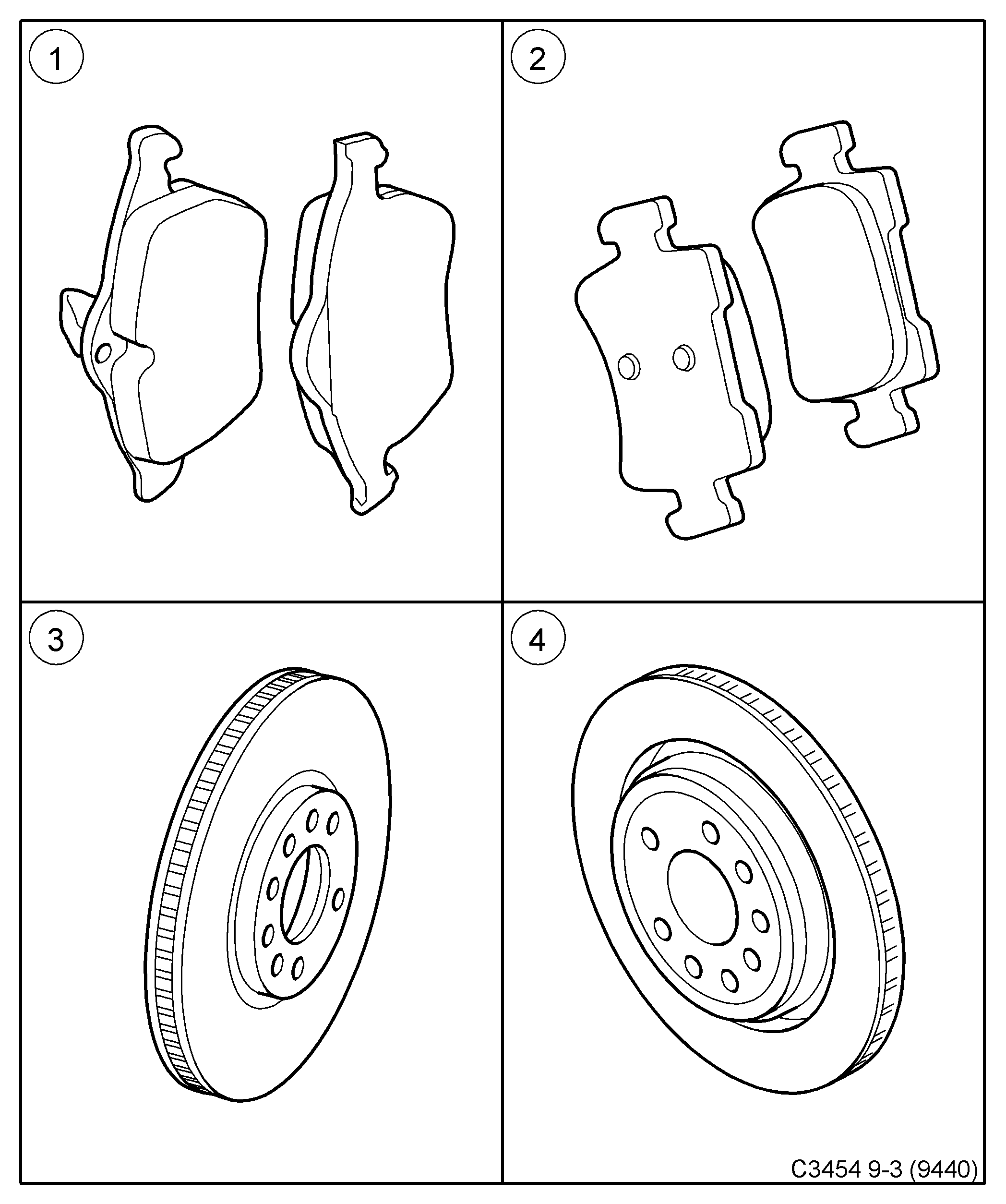 Cadillac 9318 8111 - Bremsbelagsatz, Scheibenbremse alexcarstop-ersatzteile.com