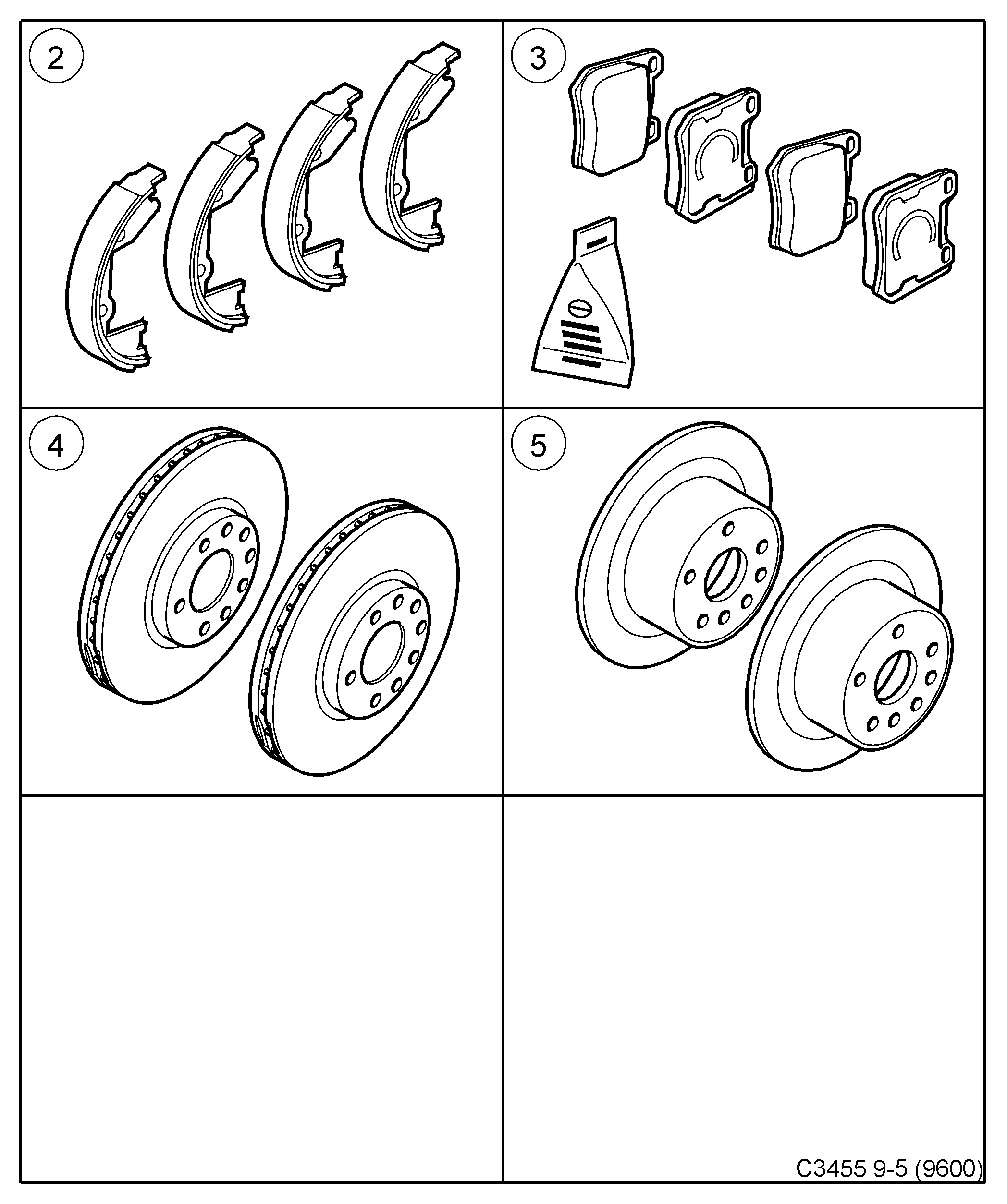 Opel 4836441 - Bremsbackensatz, Feststellbremse alexcarstop-ersatzteile.com