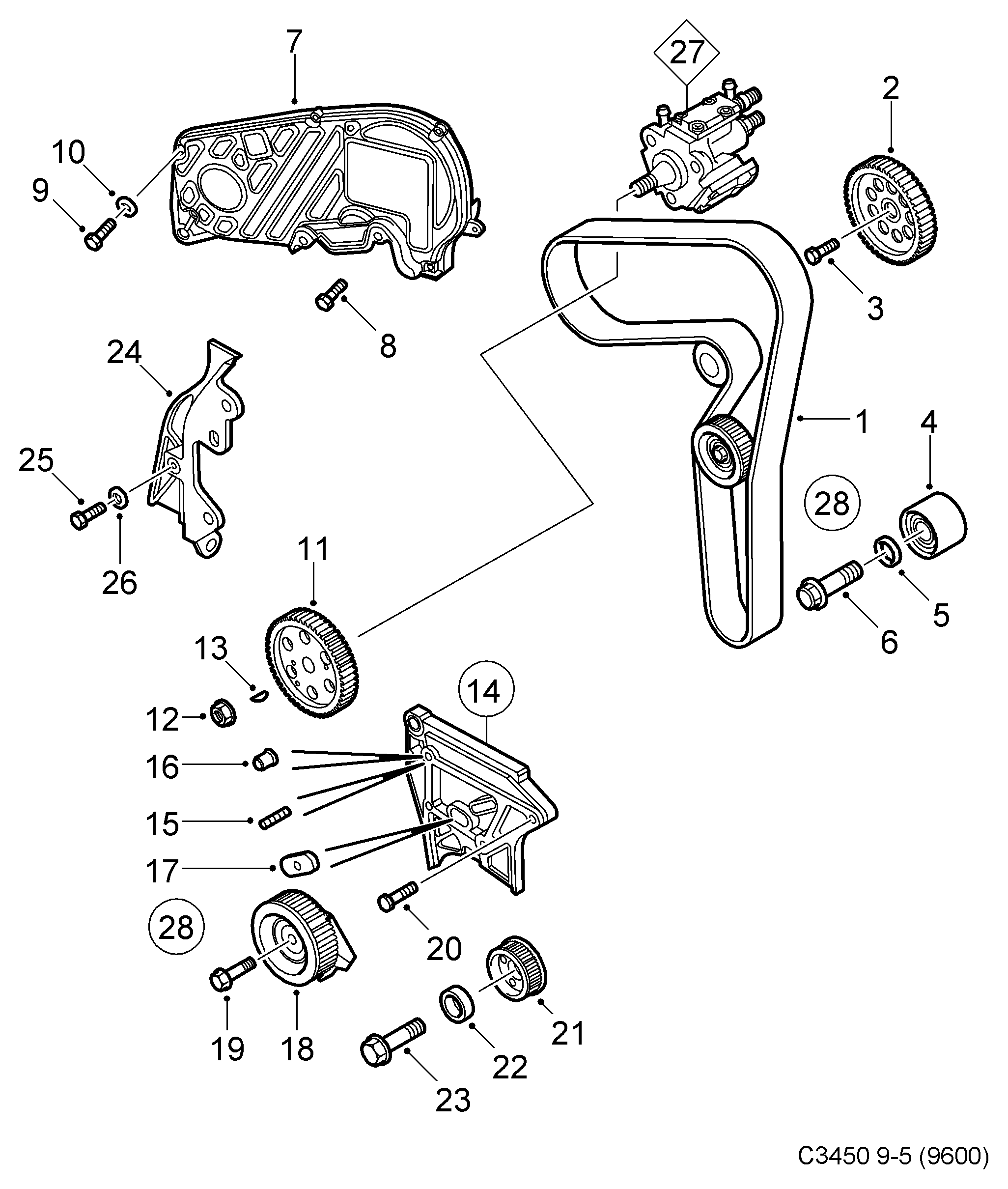 Vauxhall 93191278 - Zahnriemensatz alexcarstop-ersatzteile.com