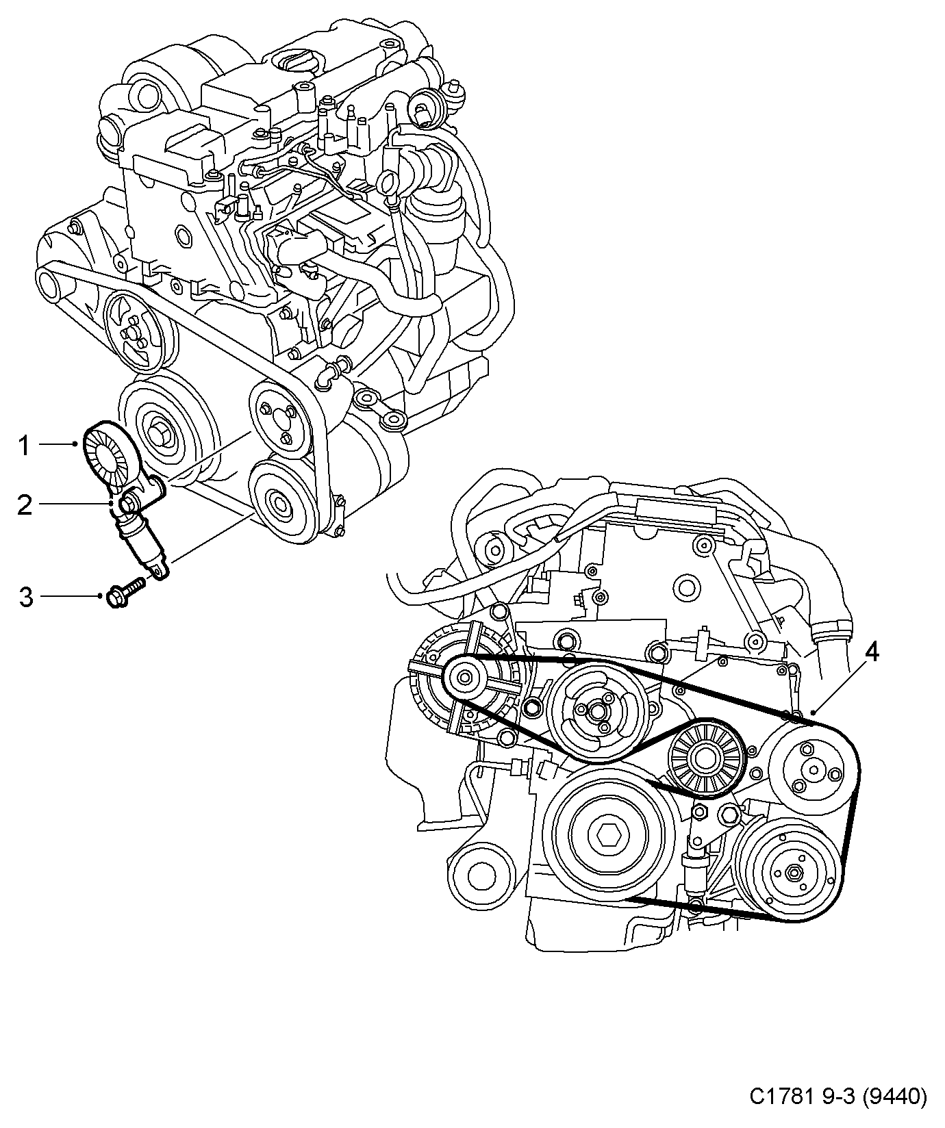 SAAB 24452030 - Keilrippenriemen alexcarstop-ersatzteile.com