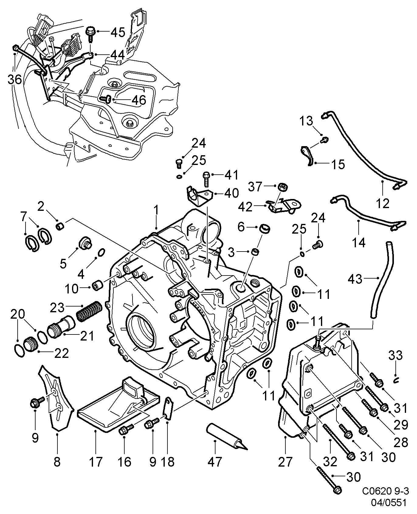 SAAB 5164553 - Hydraulikfilter, Automatikgetriebe alexcarstop-ersatzteile.com