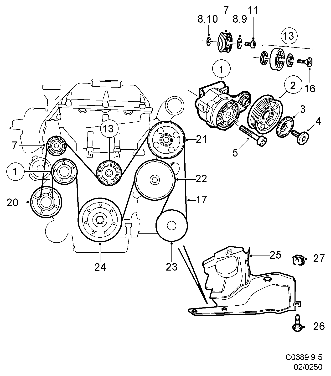 SAAB 49 65 687 - Keilrippenriemen alexcarstop-ersatzteile.com