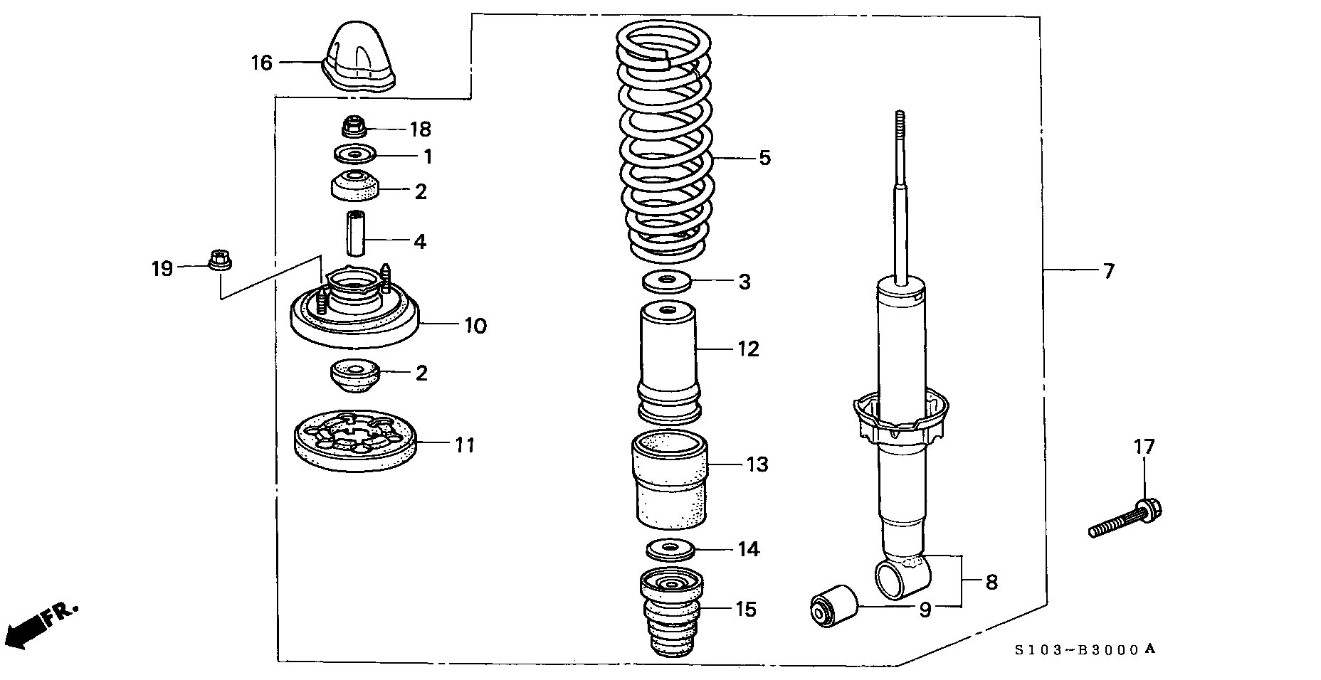 Honda 52610-S10-A01 - Stoßdämpfer alexcarstop-ersatzteile.com