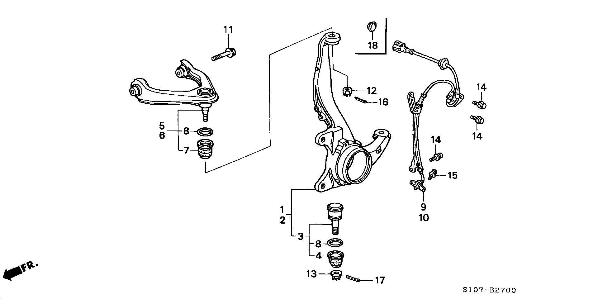 Honda 51215-S10-A10 - Trag / Führungsgelenk alexcarstop-ersatzteile.com