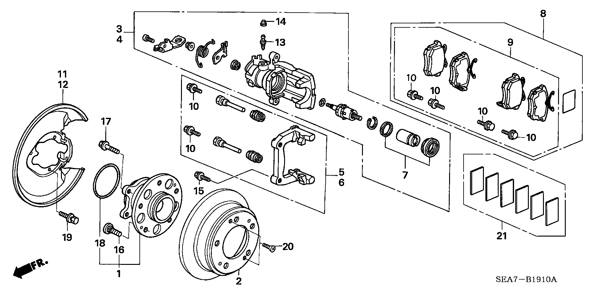 Honda 43013SEAE01 - Bremssattel alexcarstop-ersatzteile.com