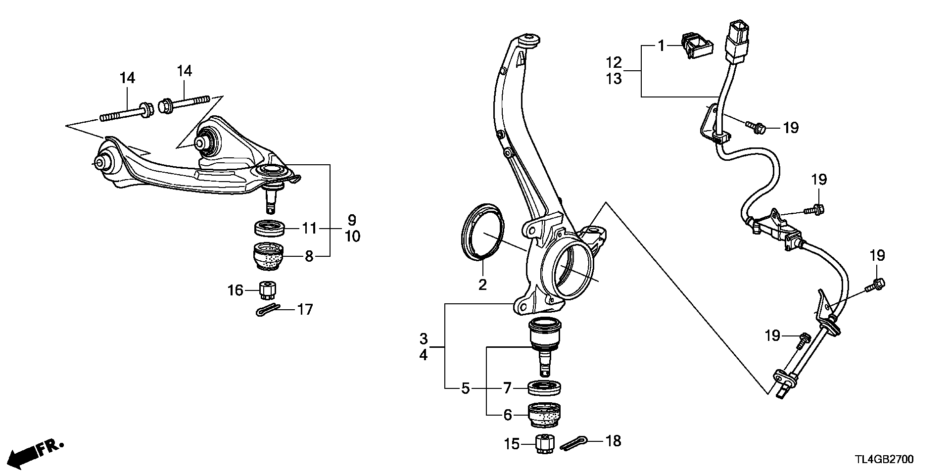 Honda 51215TA0020 - Trag / Führungsgelenk alexcarstop-ersatzteile.com