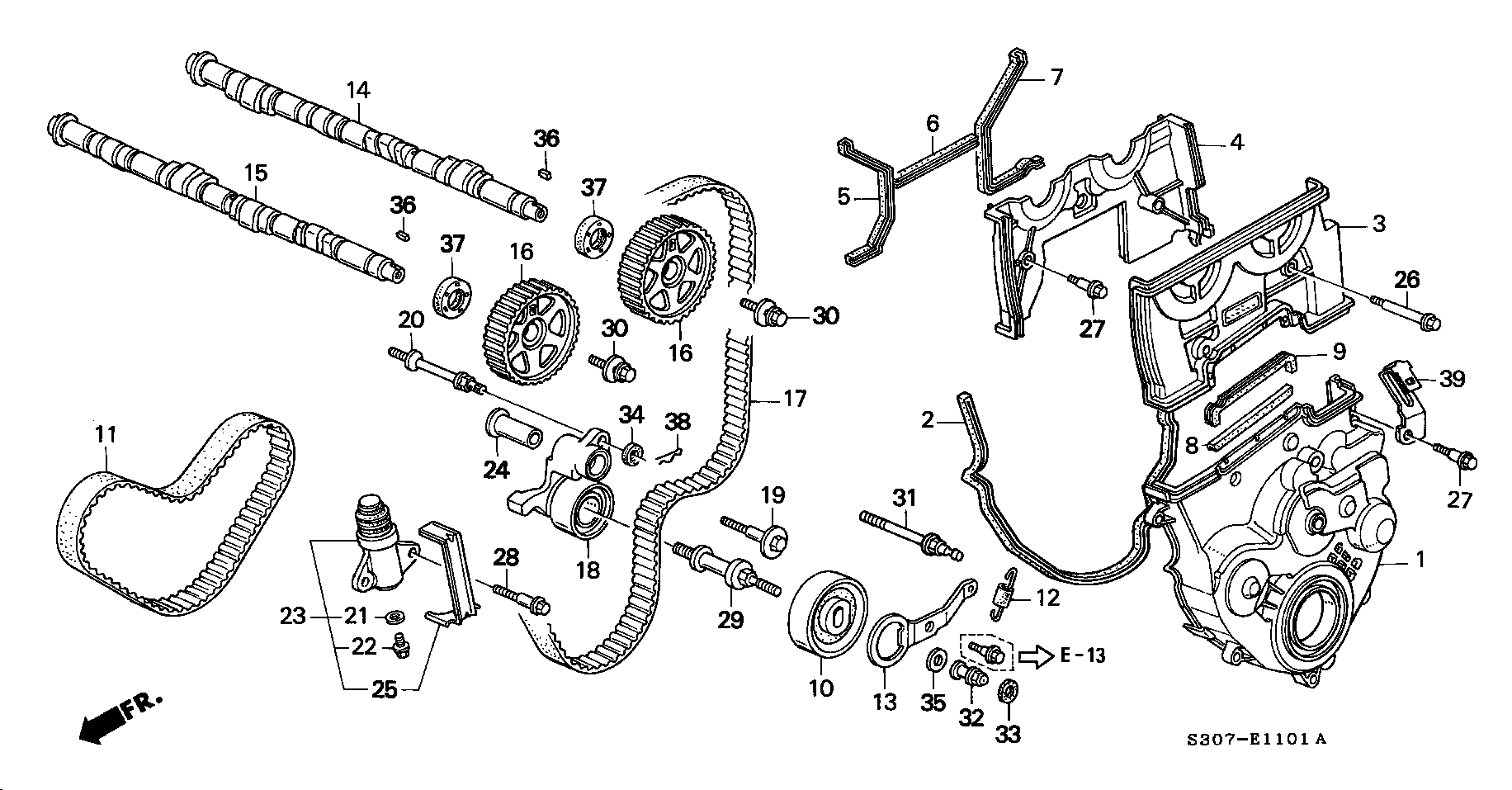 Honda 13 405 PT0 004 - Zahnriemen alexcarstop-ersatzteile.com