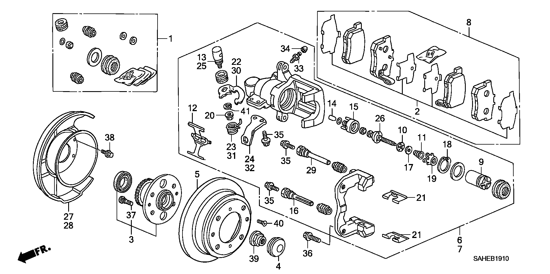 Honda 43022-SAA-E51 - Bremsbelagsatz, Scheibenbremse alexcarstop-ersatzteile.com