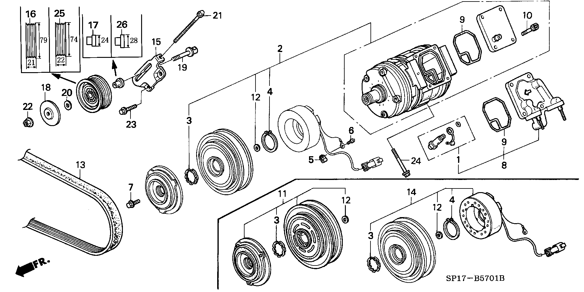 Honda 38920-PY3-003 - Keilrippenriemen alexcarstop-ersatzteile.com