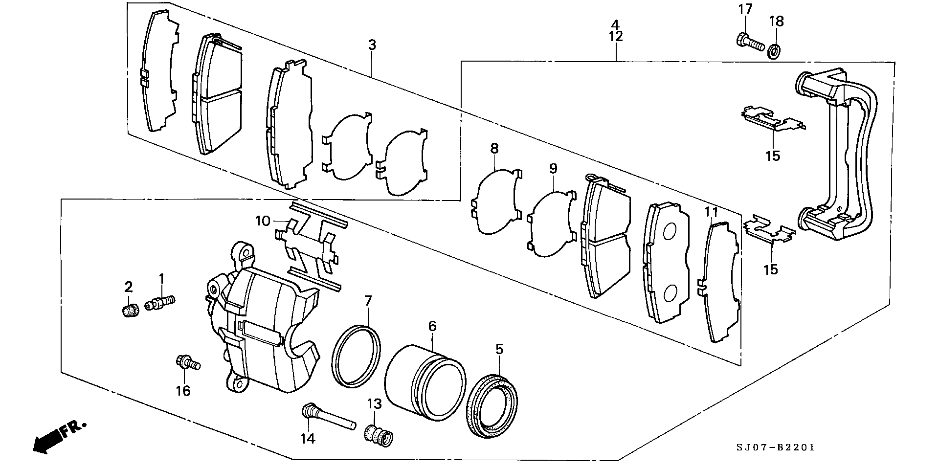 ACURA 45022SD4A10 - Bremsbelagsatz, Scheibenbremse alexcarstop-ersatzteile.com