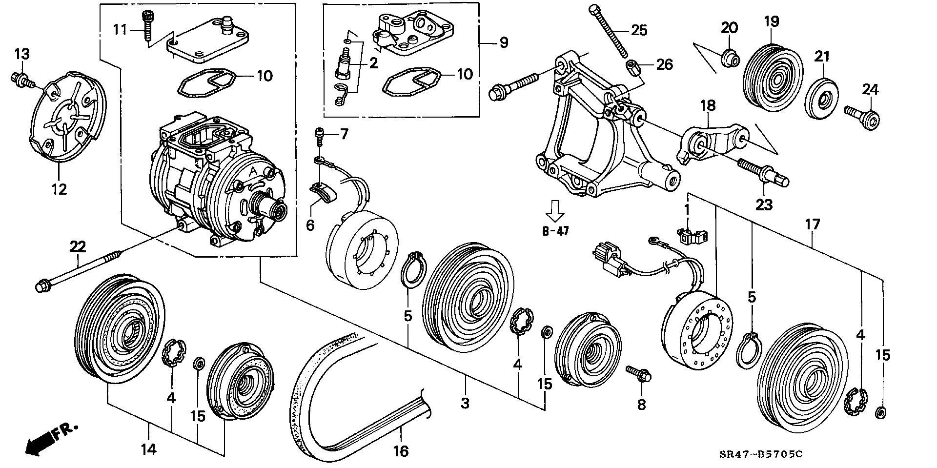 NISSAN 38920-PR3-003 - Keilrippenriemen alexcarstop-ersatzteile.com