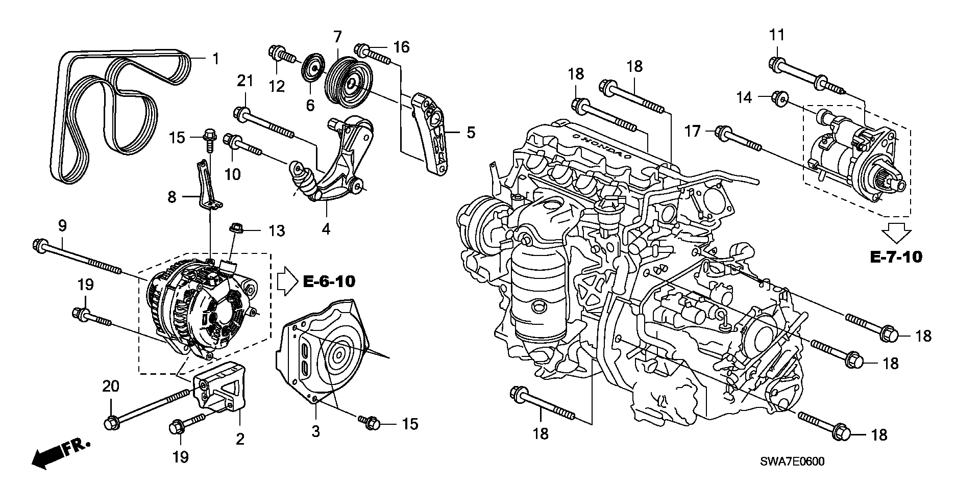 Honda 31110-RWK-004 - Keilrippenriemen alexcarstop-ersatzteile.com