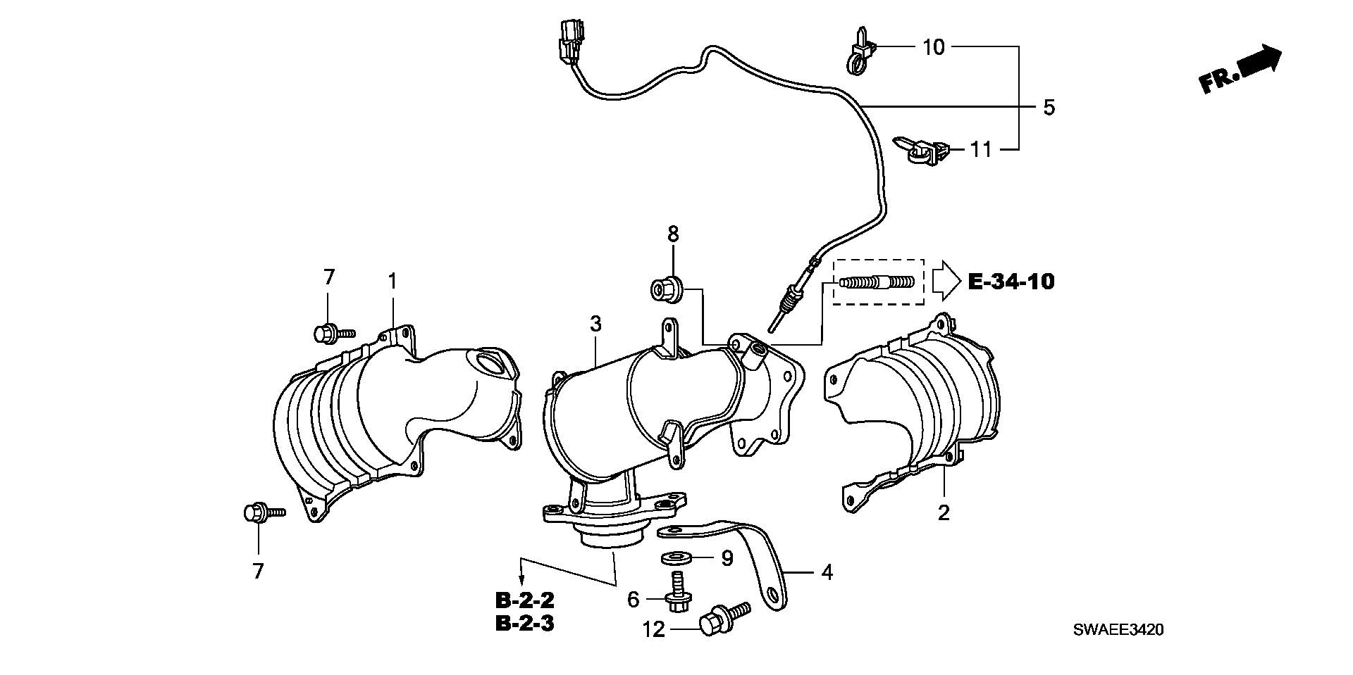 Honda 18190R07E00 - Katalysator alexcarstop-ersatzteile.com